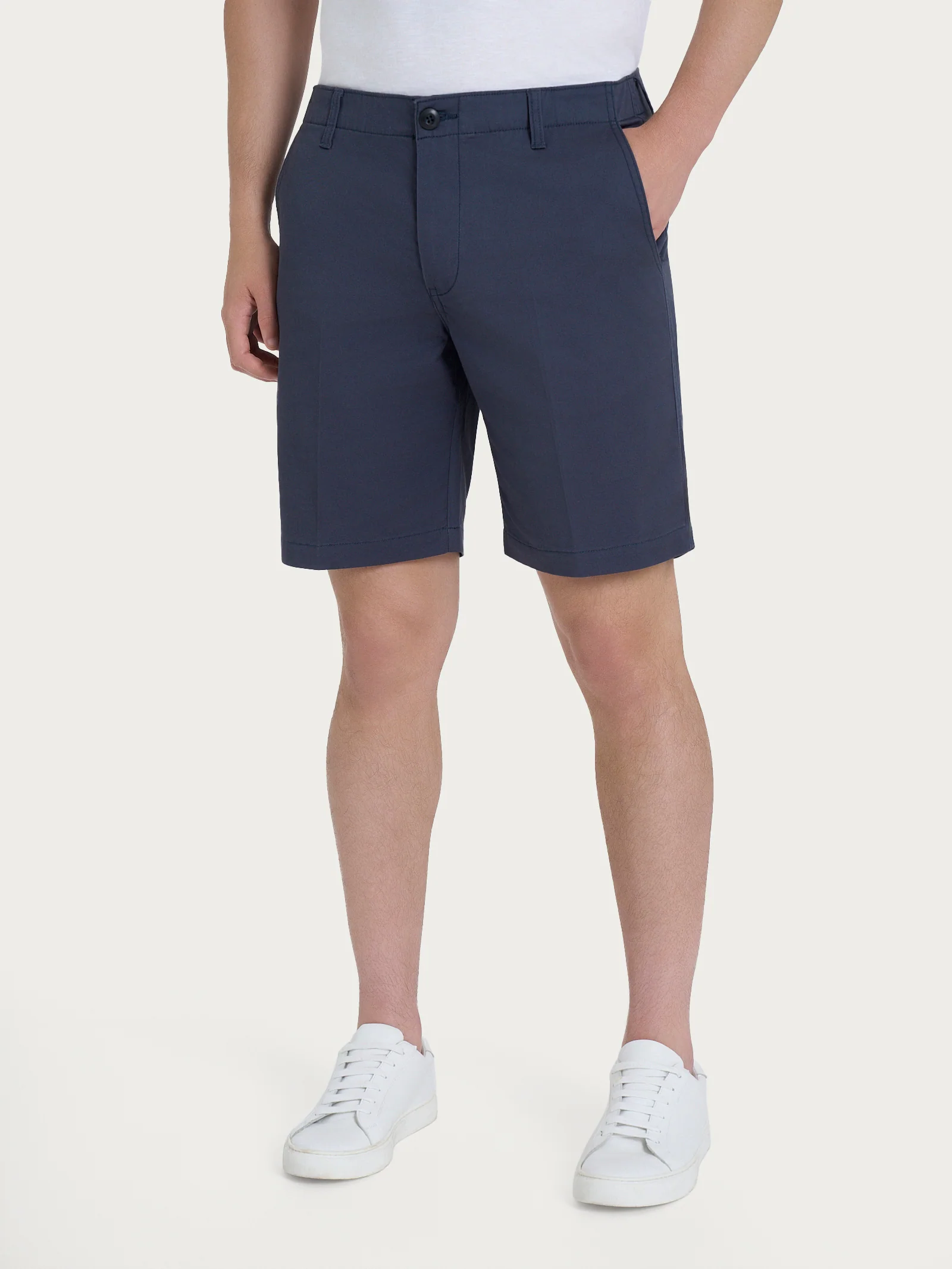 Bermuda con tasche in Summer Twill - India Ink