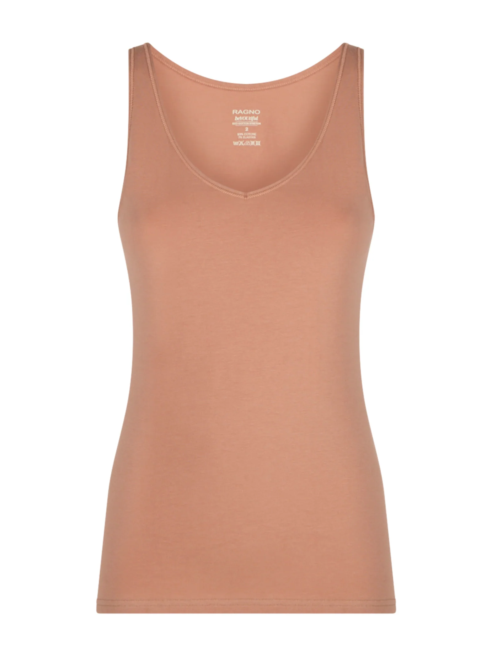 beYOUtiful - Canottiera in cotone elasticizzato extra fine - Nougat