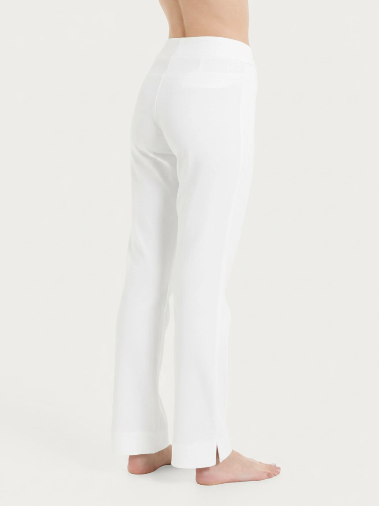 beYOUtiful Homewear – Leggings a gamba dritta in maglia denim - Bianco - Image 2