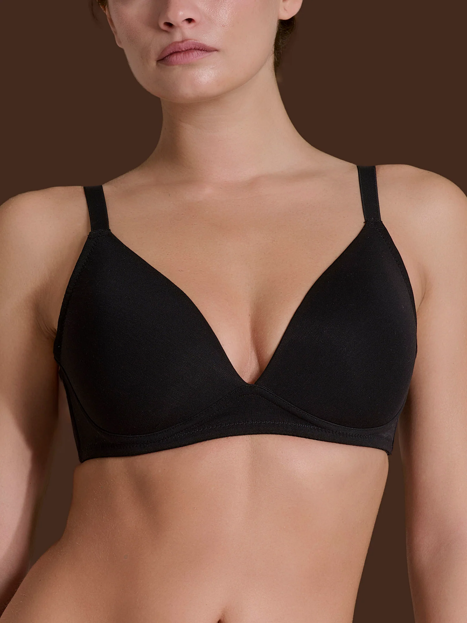 beYOUtiful YouUp - Reggiseno con imbottitura in cotone elasticizzato - Nero