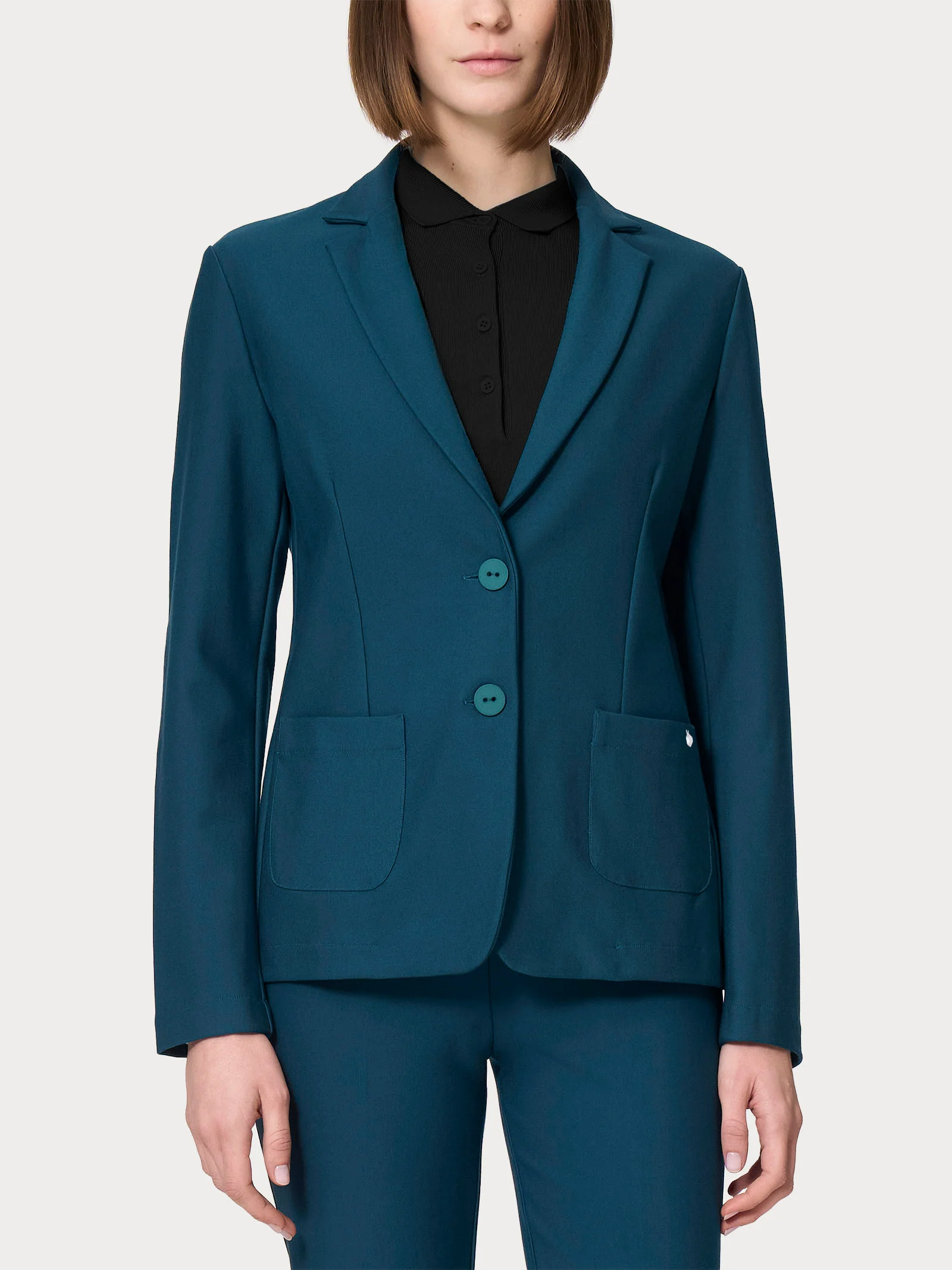 Blazer con due bottoni in Compact - Reflecting Pond
