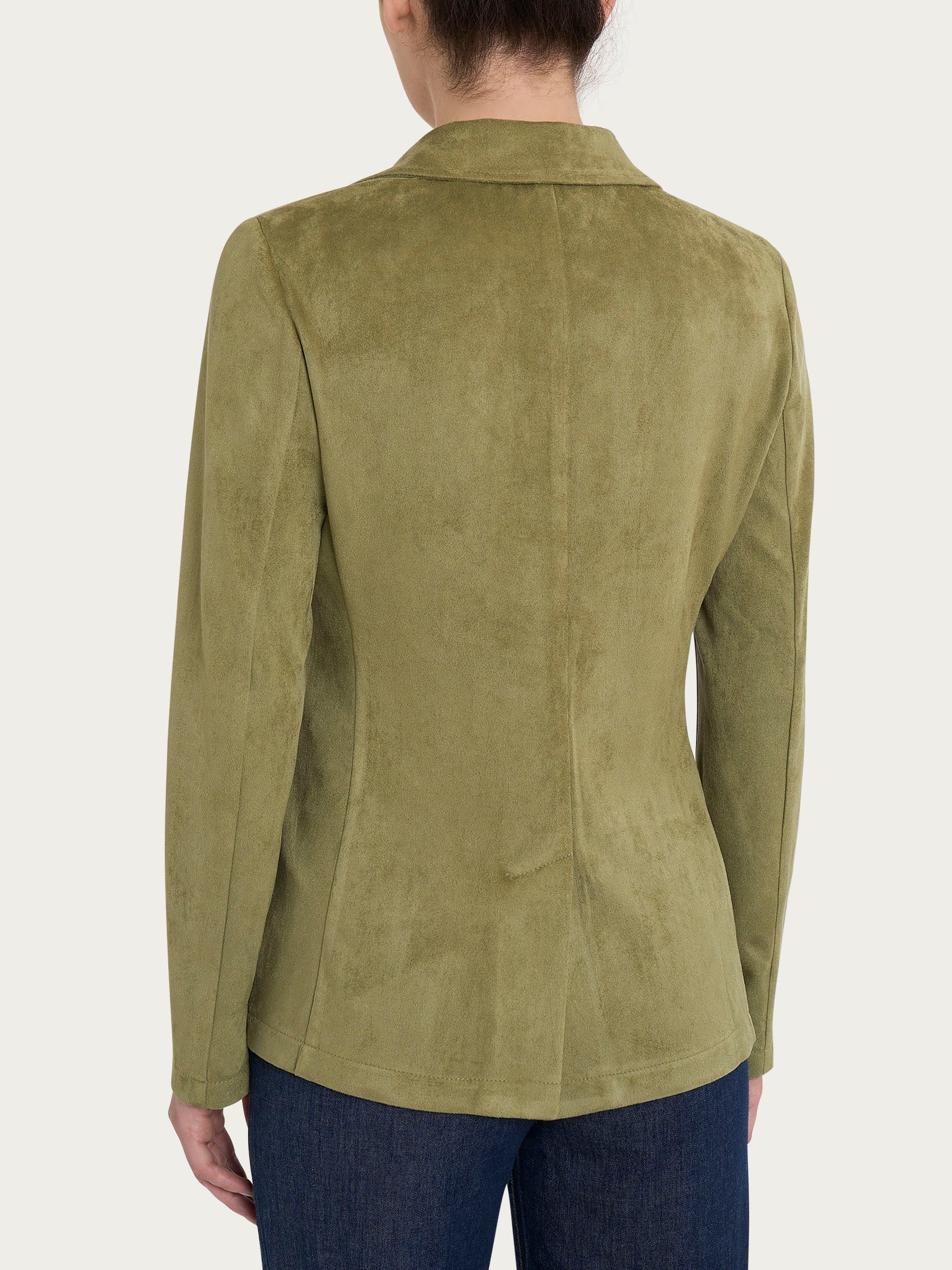 Blazer con due bottoni in Eco Suede - Sphagnum - Image 2