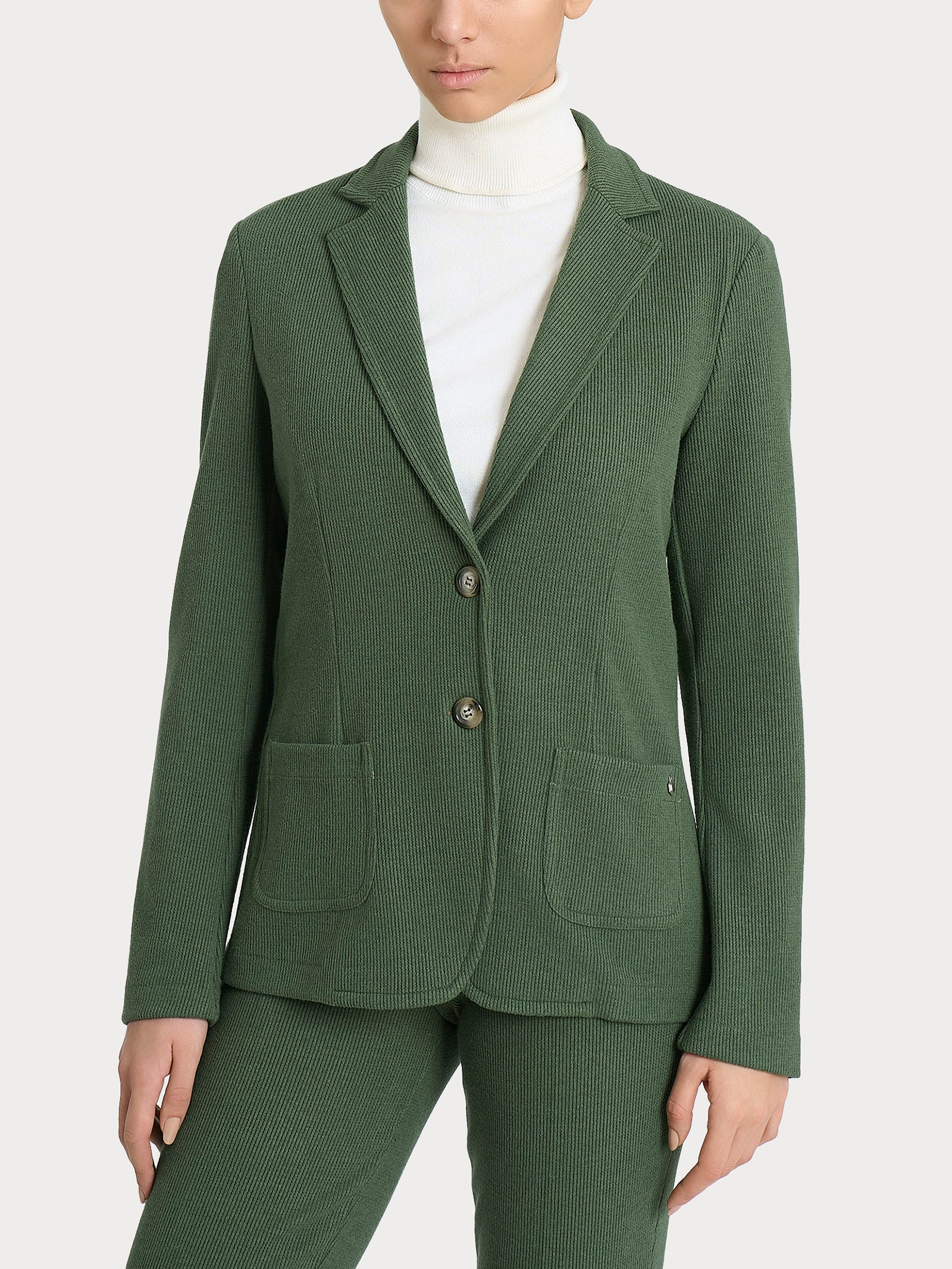 Blazer con due bottoni in Velvet - Bronze Green