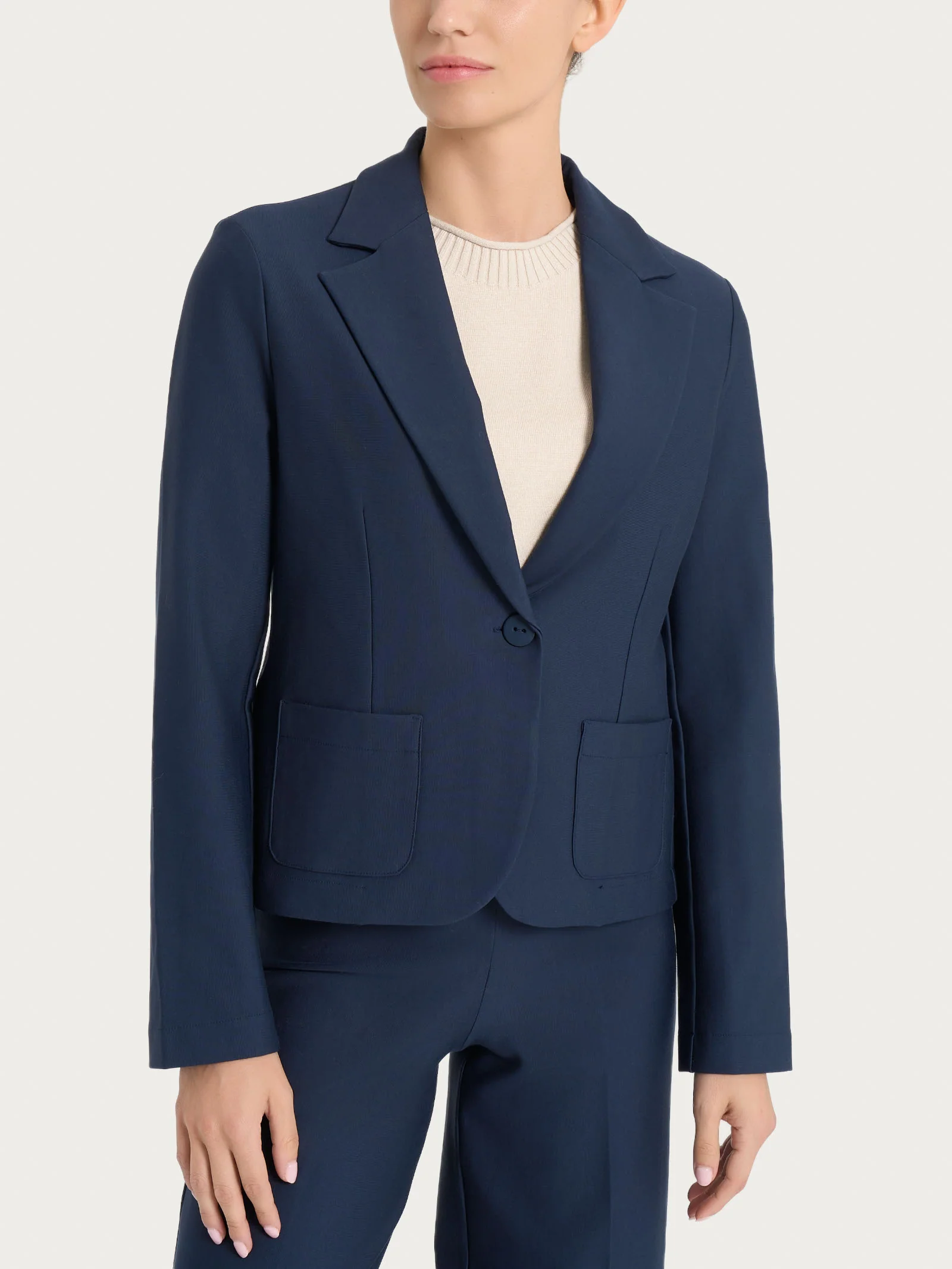 Blazer corto con 1 bottone in Compact - Persia