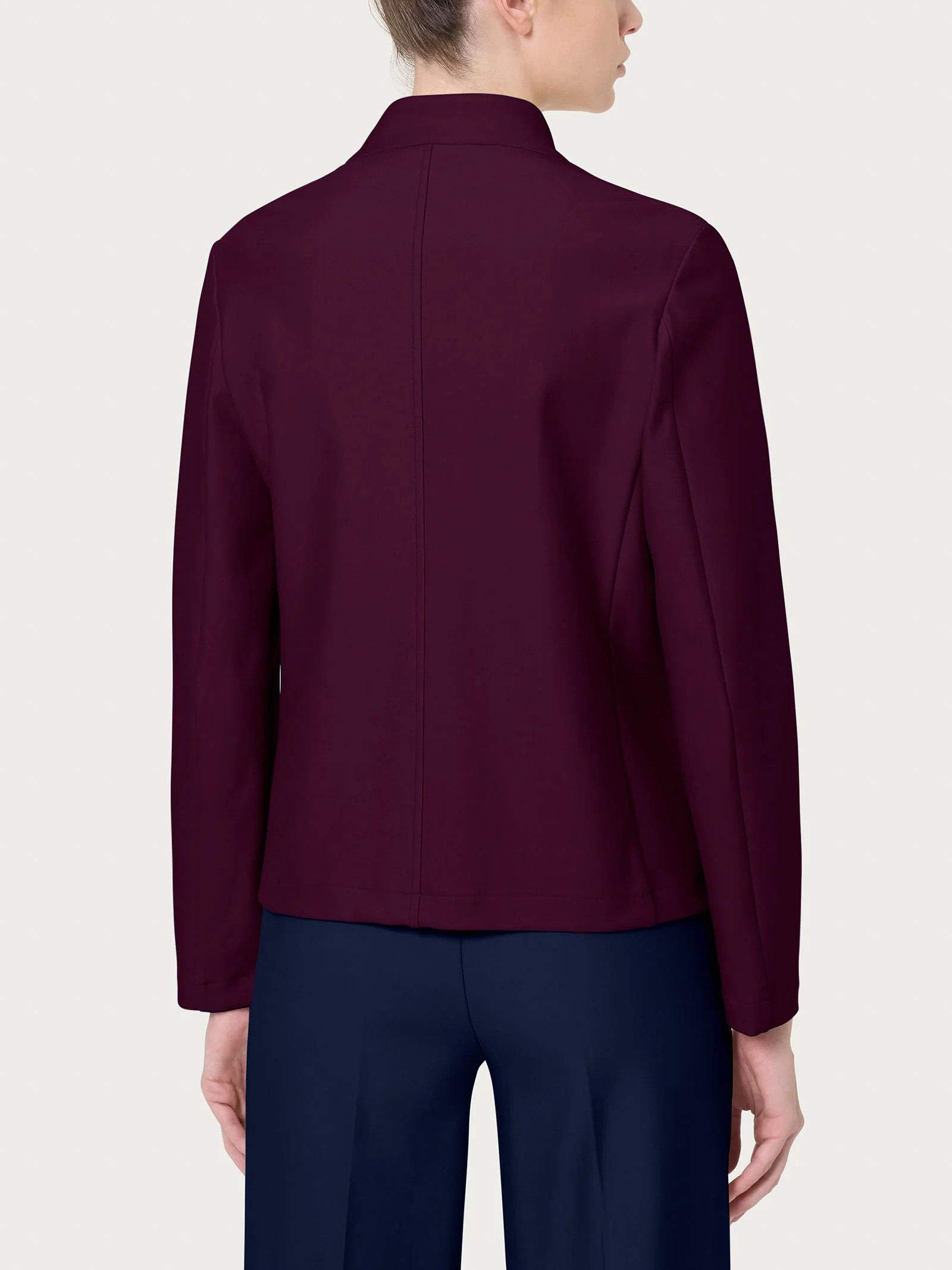 Blazer corto in Compact - Fig - Image 2