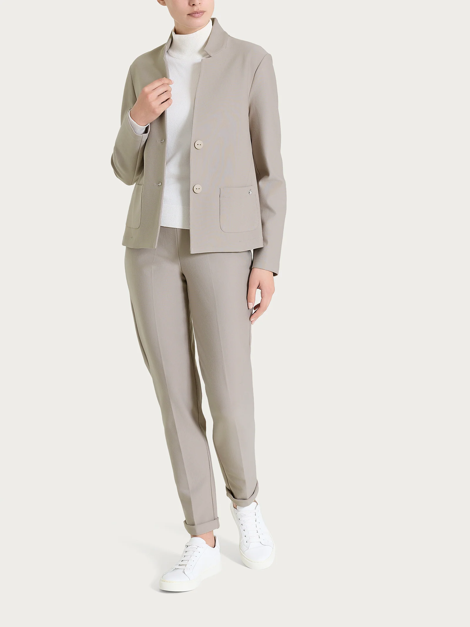Blazer corto in Compact - String - Image 4