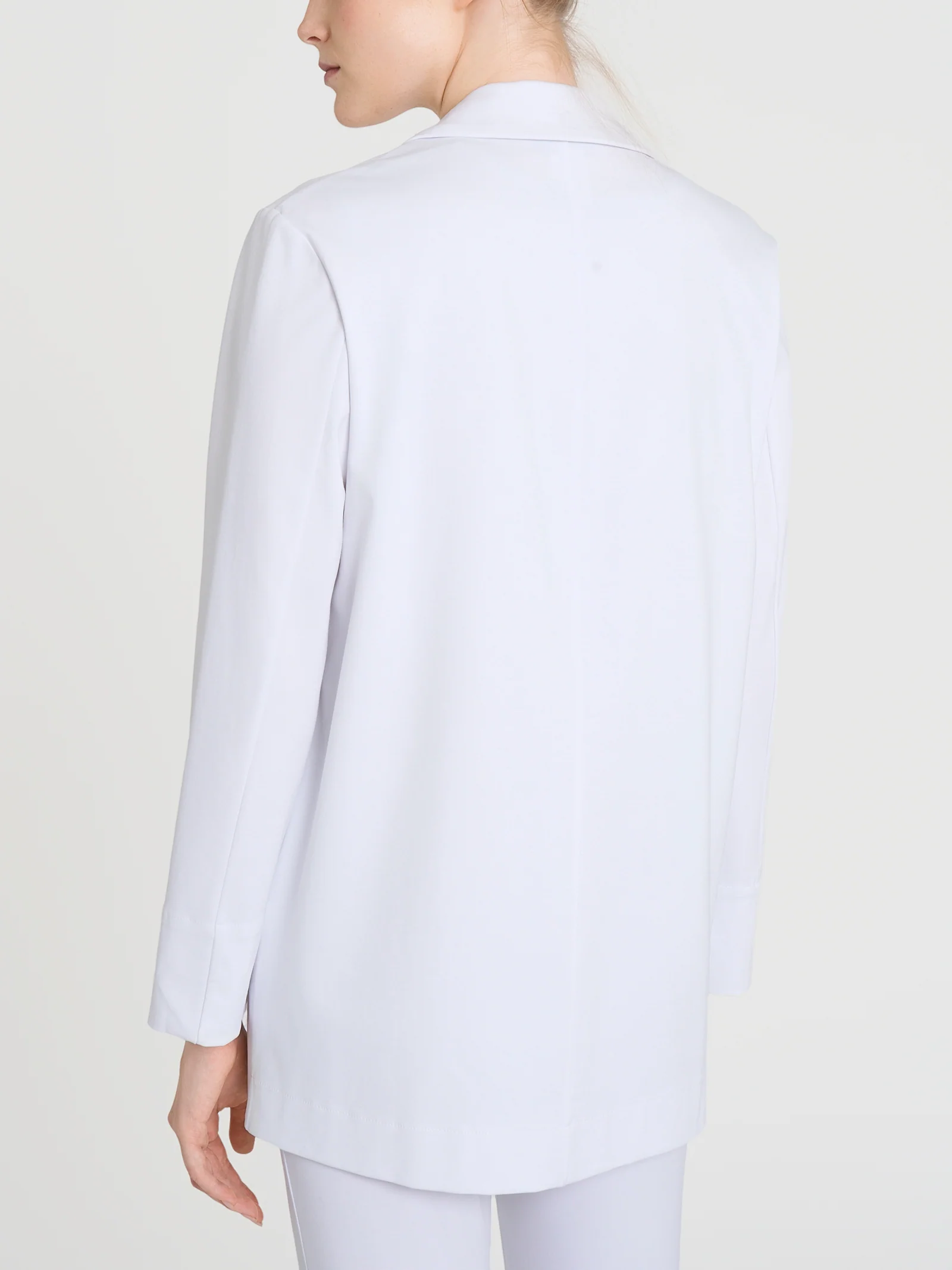 Blazer destrutturato in Compact Light - Bianco - Image 2