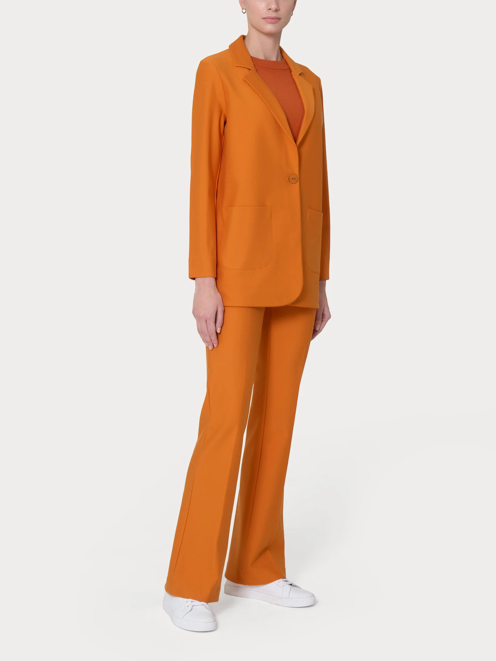 Blazer destrutturato in tessuto Compact - Plum Perfect - Image 3
