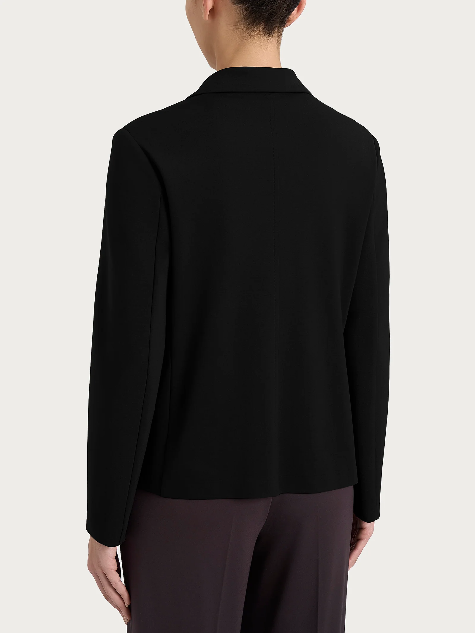 Blazer doppio petto in Cashmere Compact - Nero - Image 2