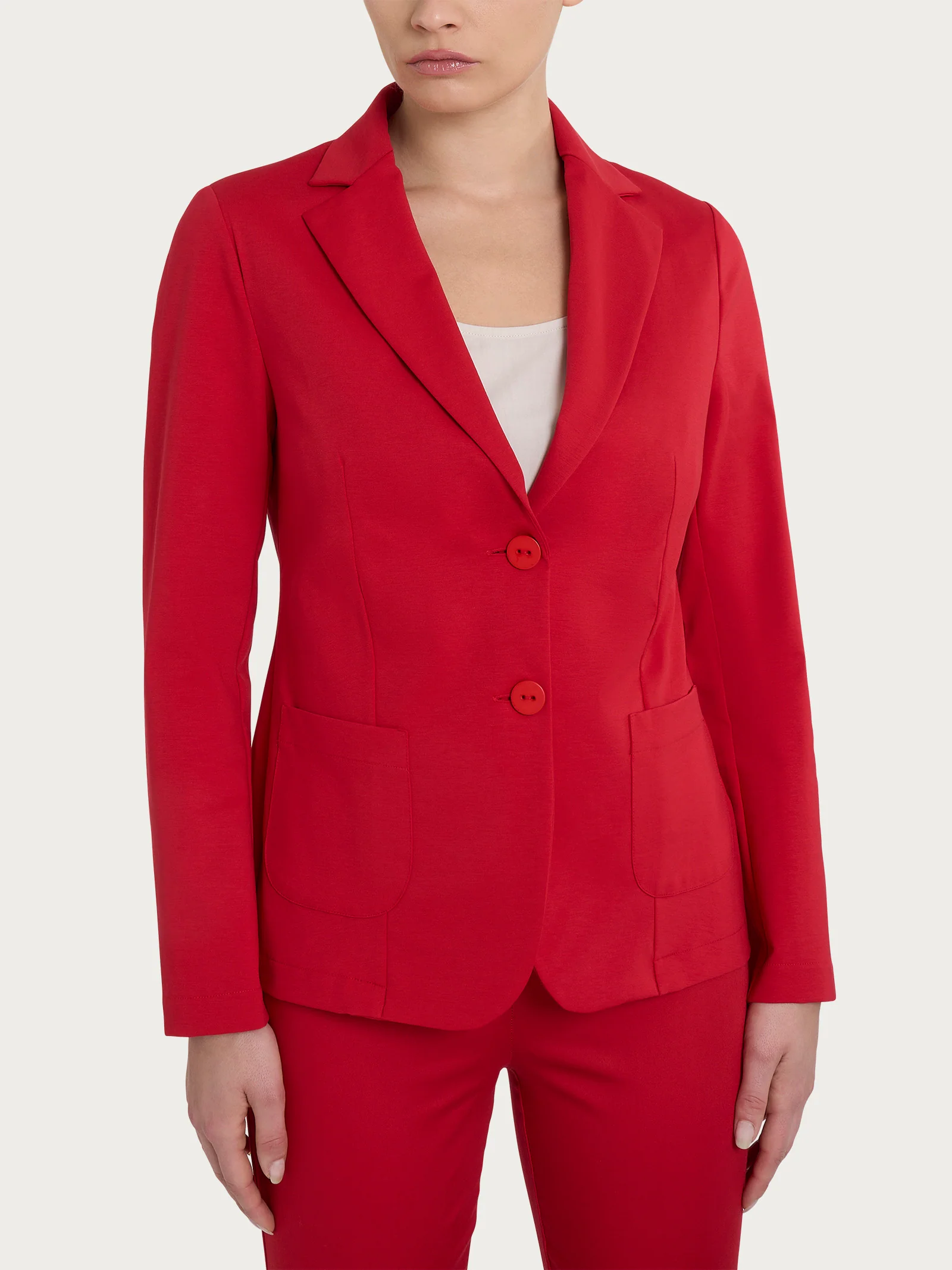Blazer due bottoni in Compact Light - Salsa