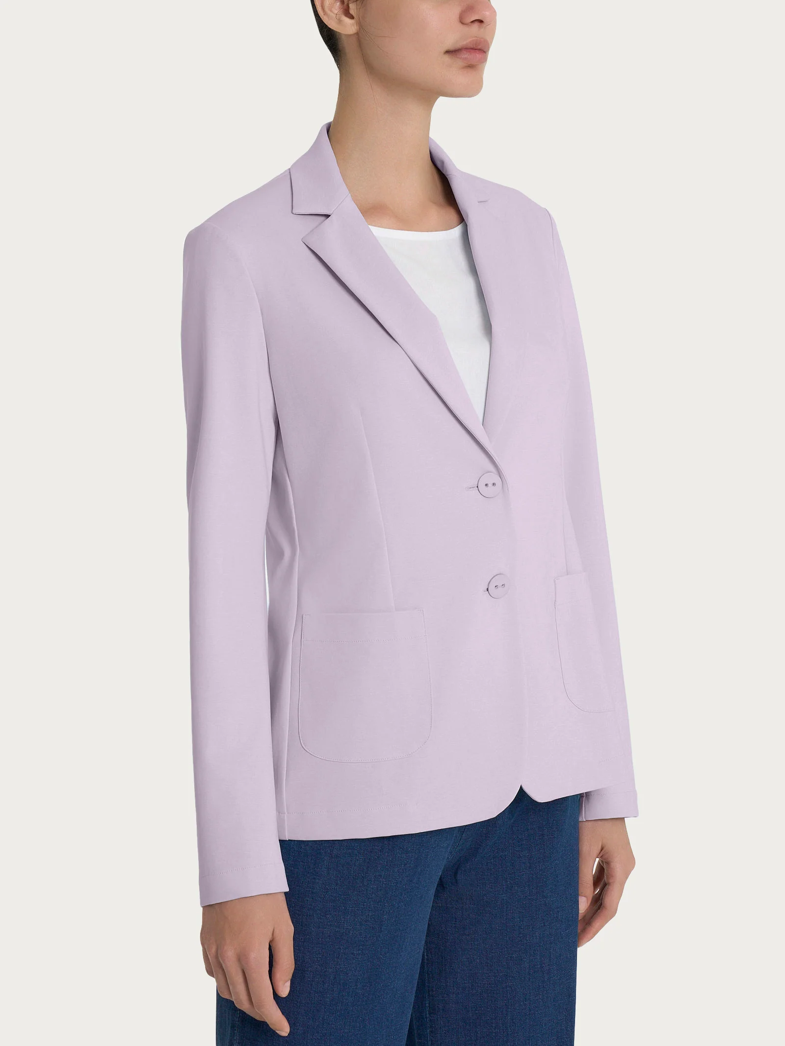 Blazer due bottoni in Compact Light - Thistle