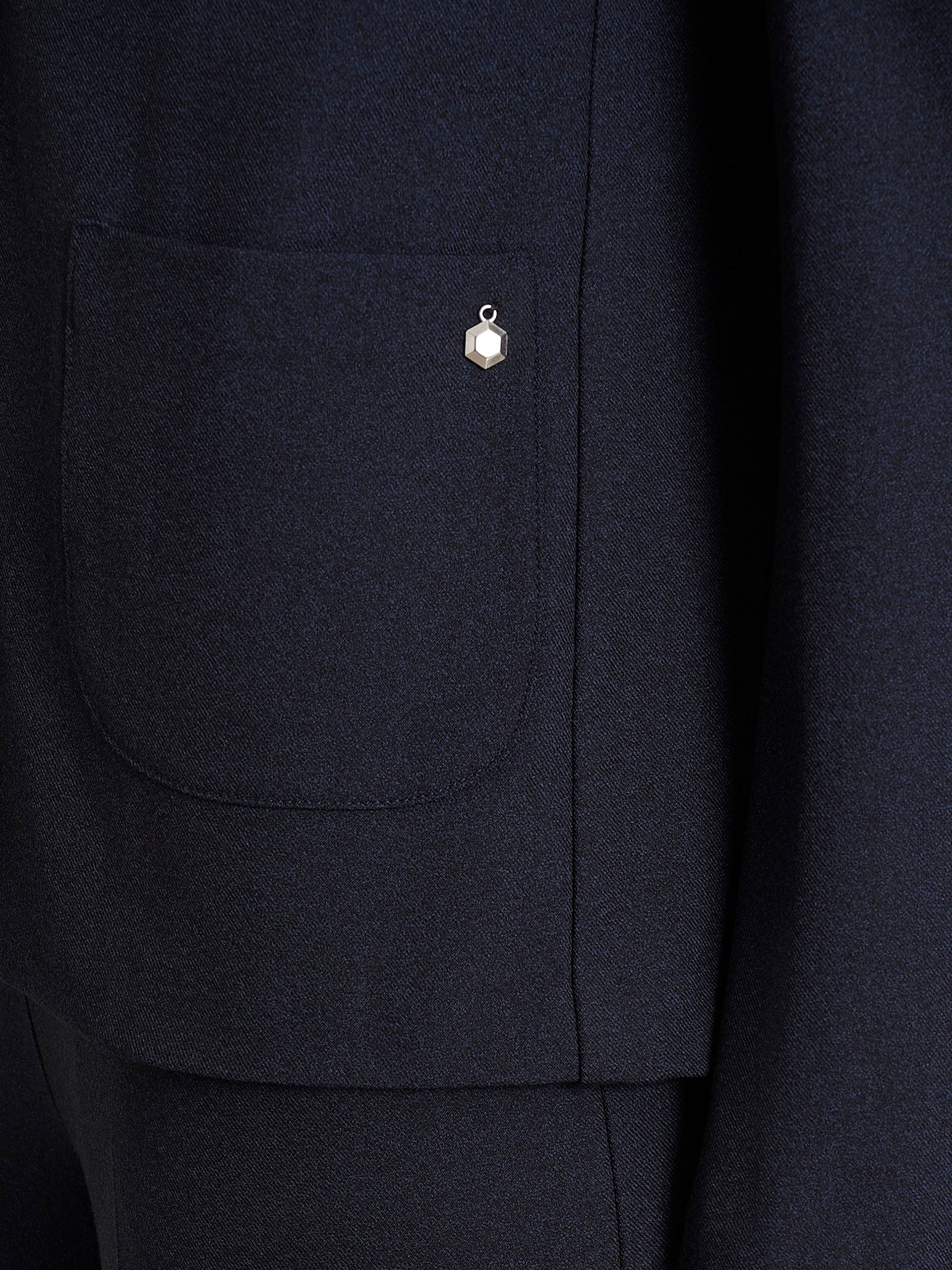 Blazer due bottoni in Flannel Twill - Bleu Mel. - Image 3