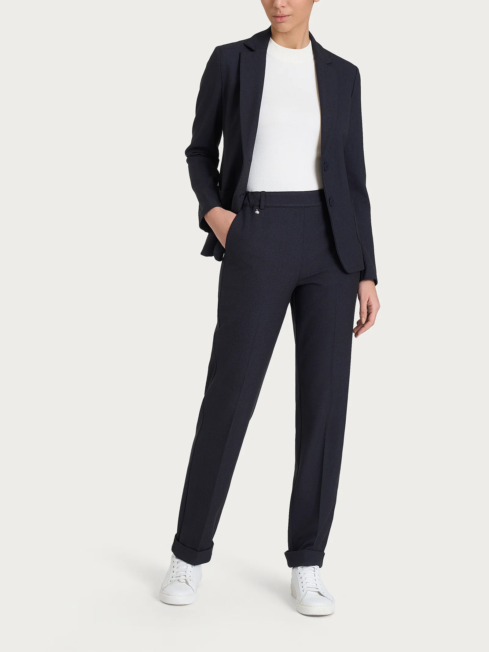 Blazer due bottoni in Flannel Twill - Bleu Mel. - Image 4