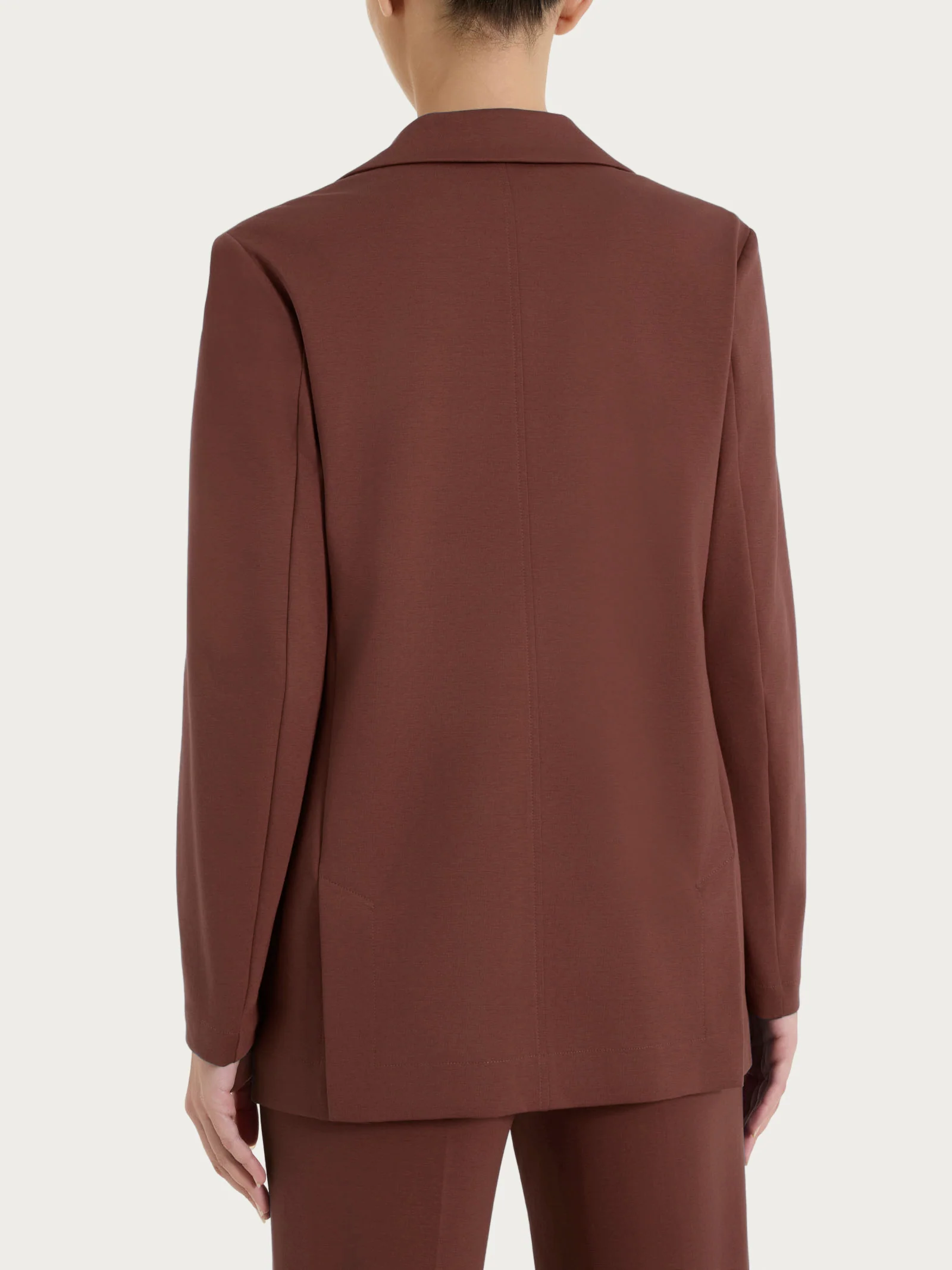 Blazer monopetto in Compact Light - Cappuccino - Image 2