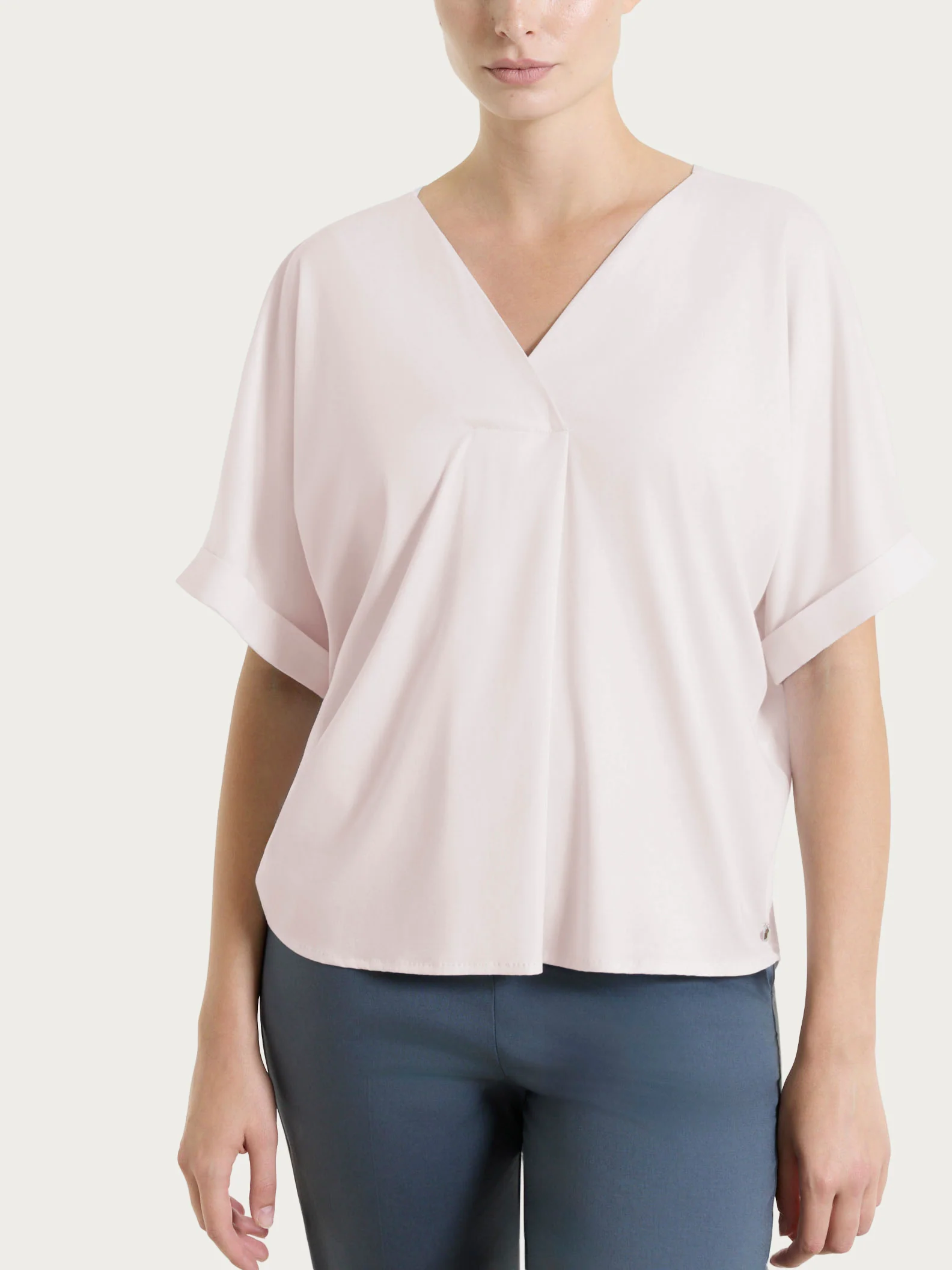 Blusa con manica kimono in Voile Stretch - Hushed Violet