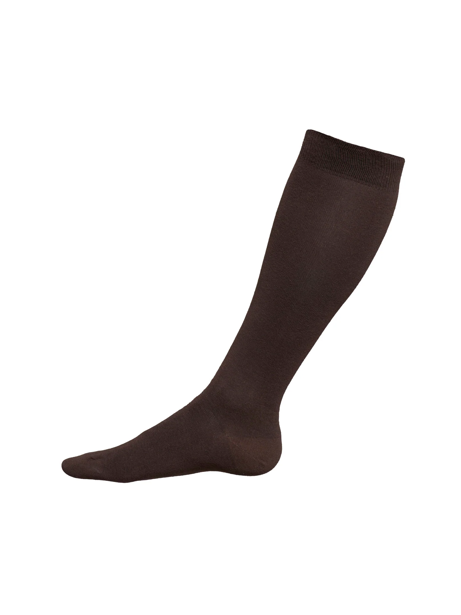 Calza lunga sottoginocchio in caldo cotone elasticizzato - Ebano