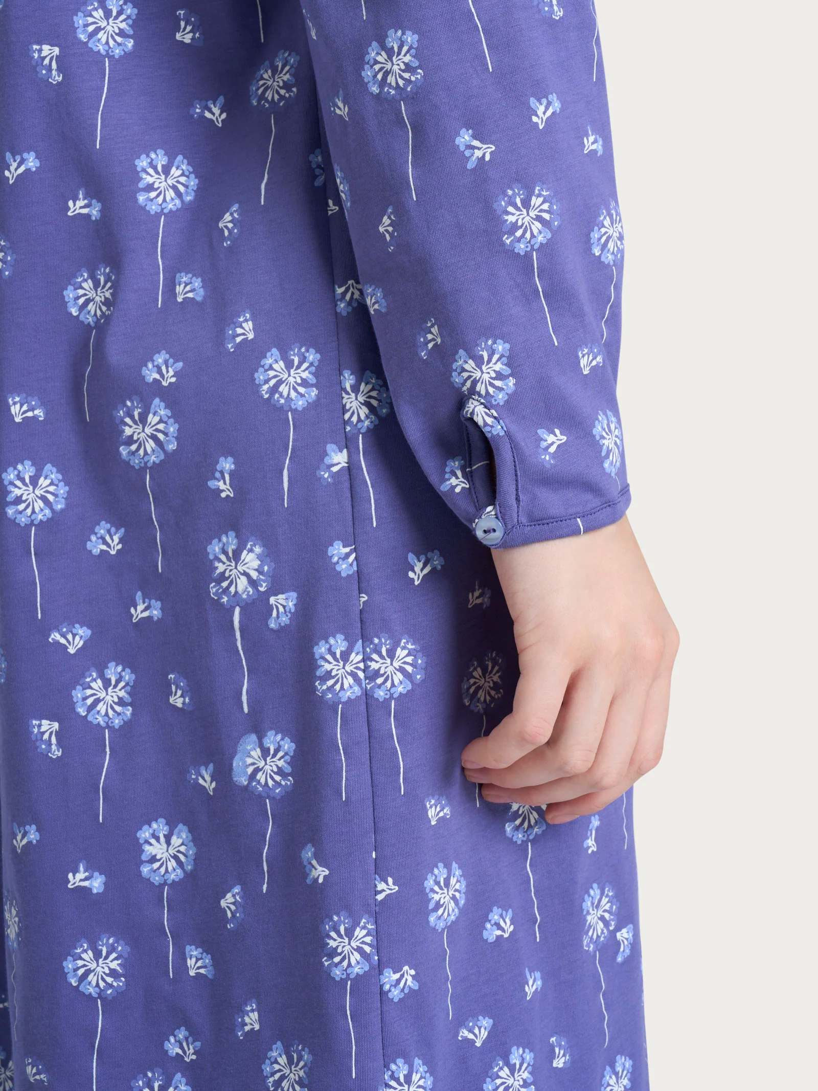Camicia da notte aperta con soffioni in Jersey di cotone 40-52 - Fant. Marlin - Image 3