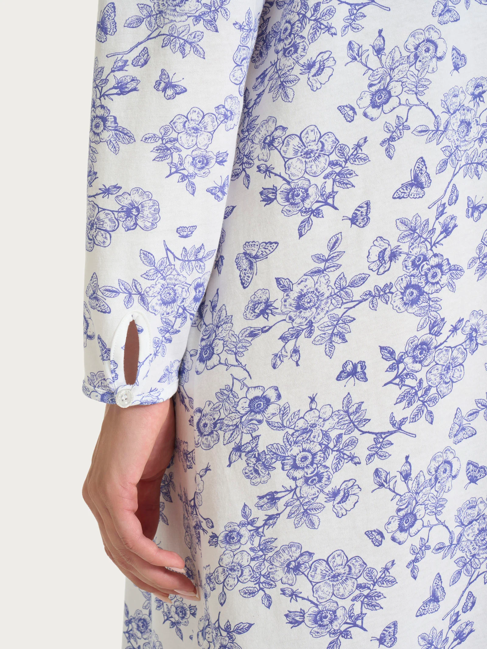 Camicia da notte con manica lunga in Jersey di cotone 52-56 - Fant.Bianco - Image 4