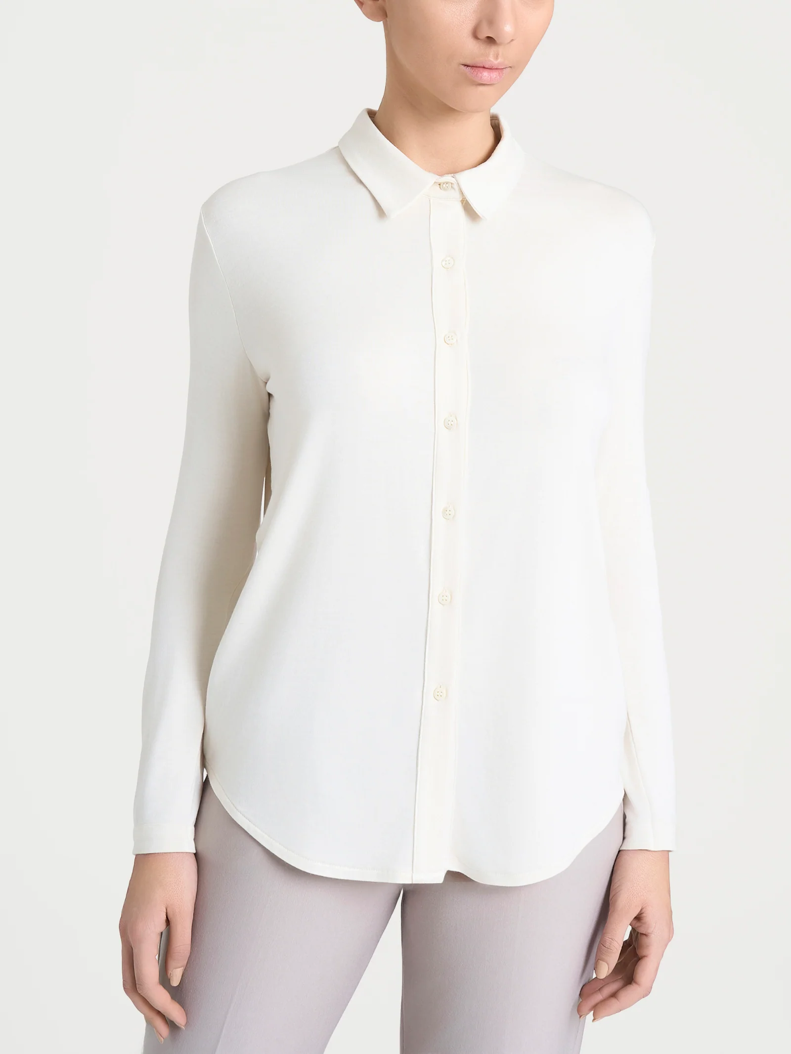 Camicia in Eco Viscosa - Avorio