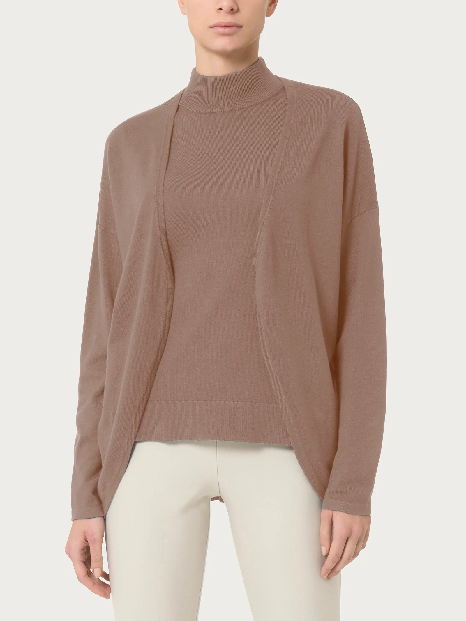 Cardigan aperto Four Seasons - Pine Bark
