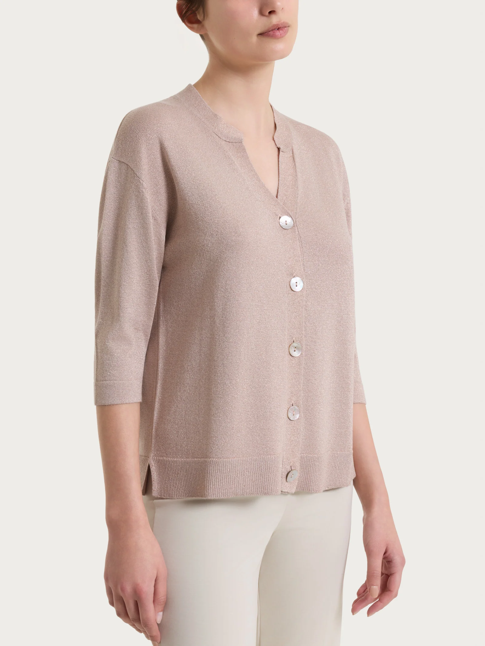 Cardigan con bottoni in Lurex Summertime - Sphinx
