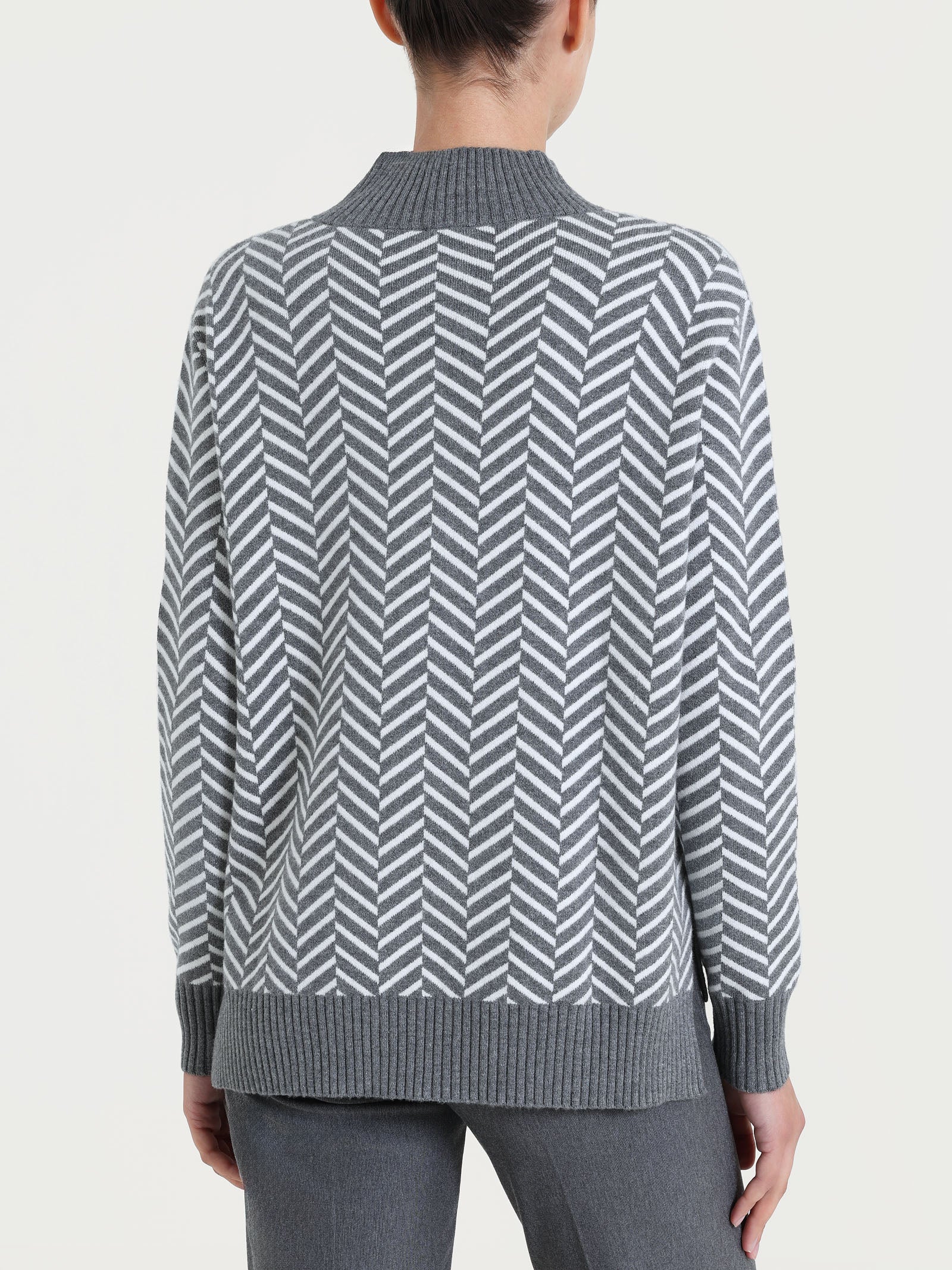 Cardigan corto con fantasia spigata in Super Soft - Fant. Ferro Mel. - Image 2