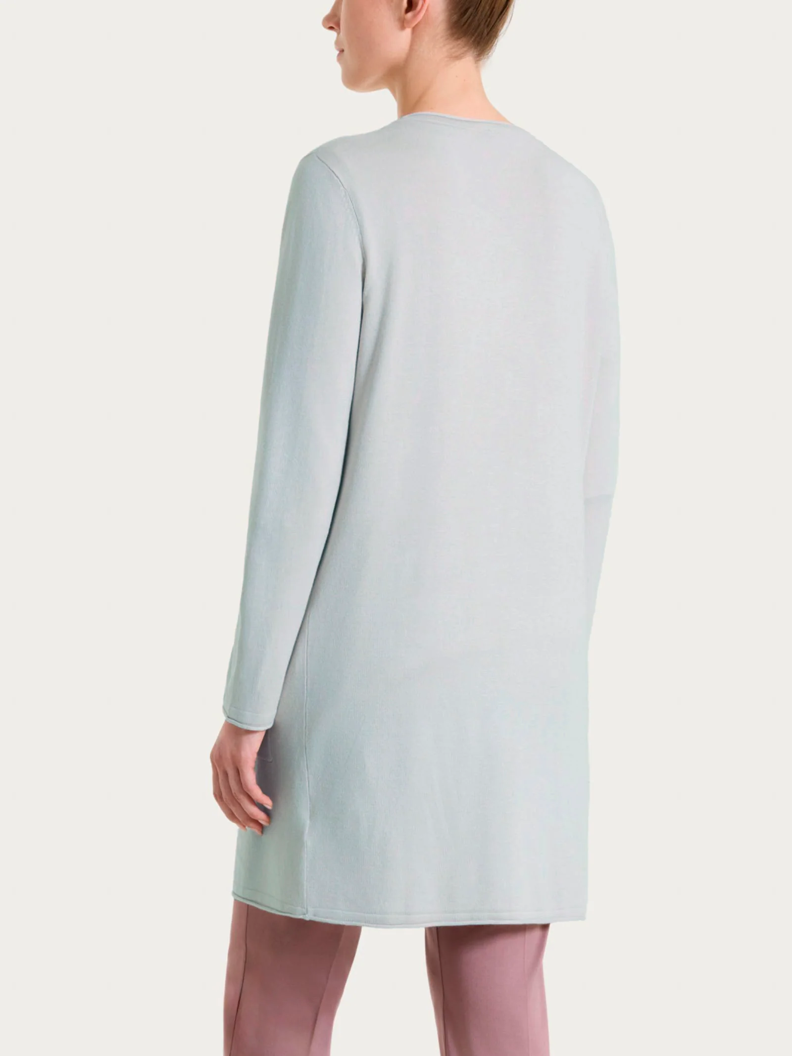 Cardigan lungo aperto in Summertime - Gray Dawn - Image 2