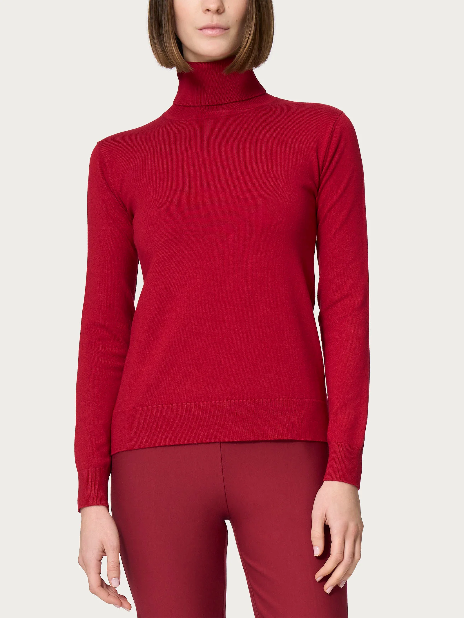 Dolcevita a maglia unita Four Seasons - Tibetan Red