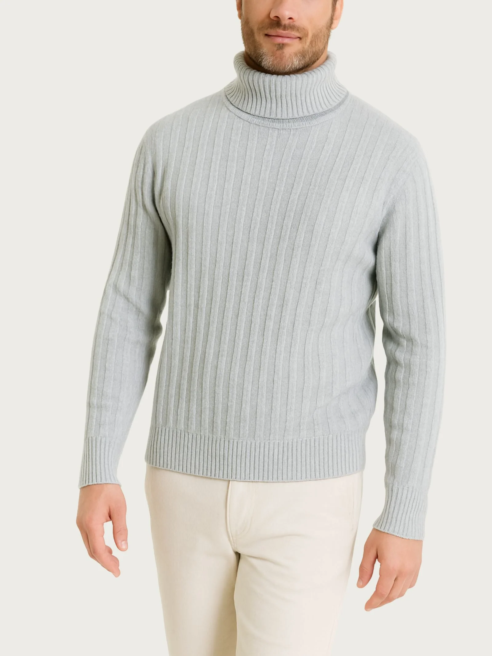 Dolcevita con costa piatta in Natural Soft - Ghiaia Mel.