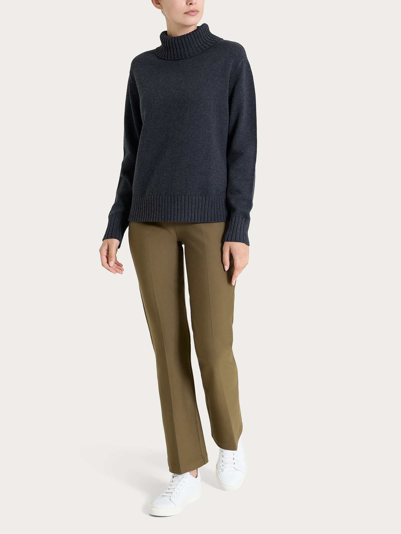 Dolcevita in filato Winter Cotton - Nero Mel. - Image 4
