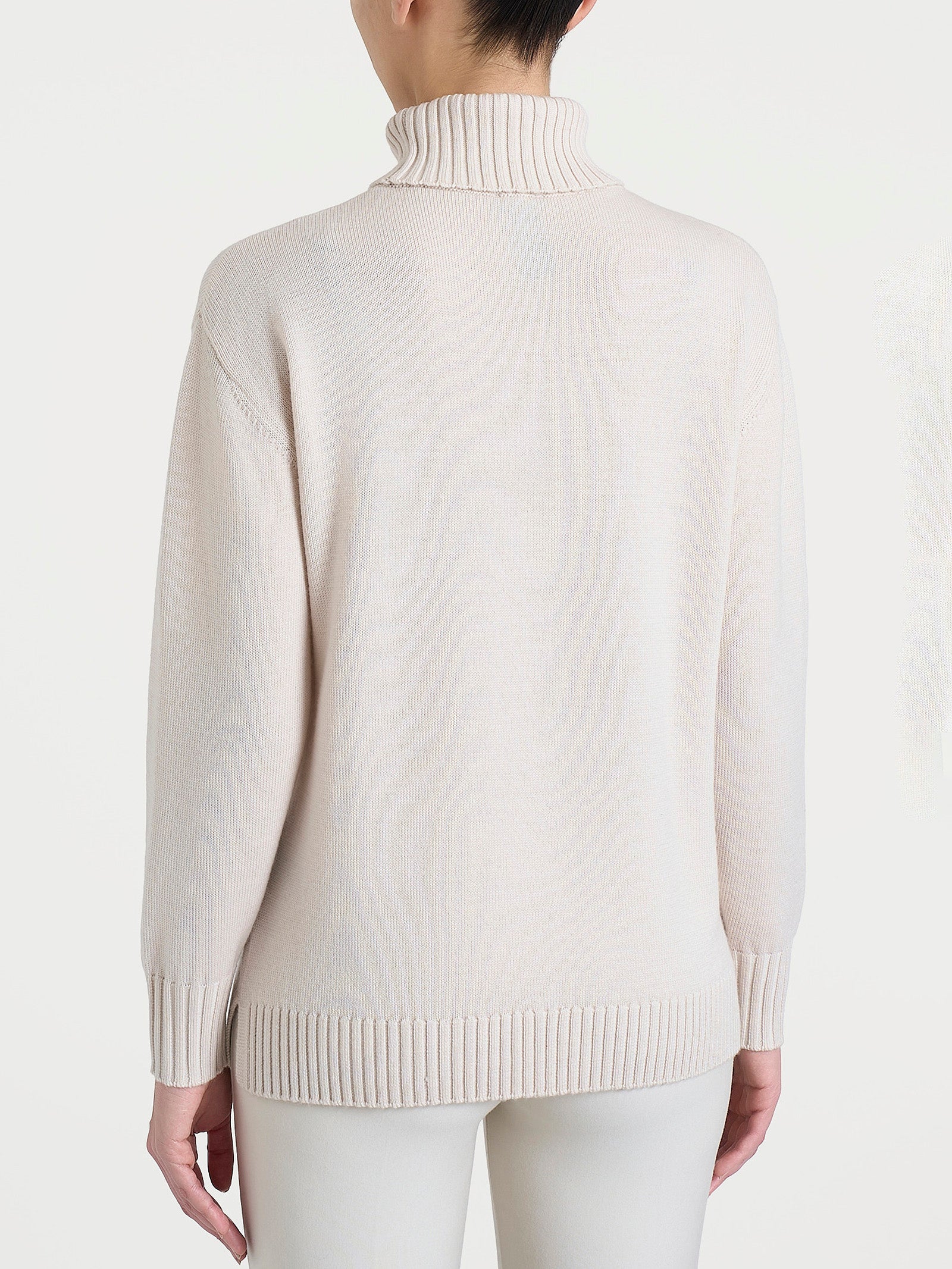 Dolcevita leggero in Merino Soft - Champignon - Image 2