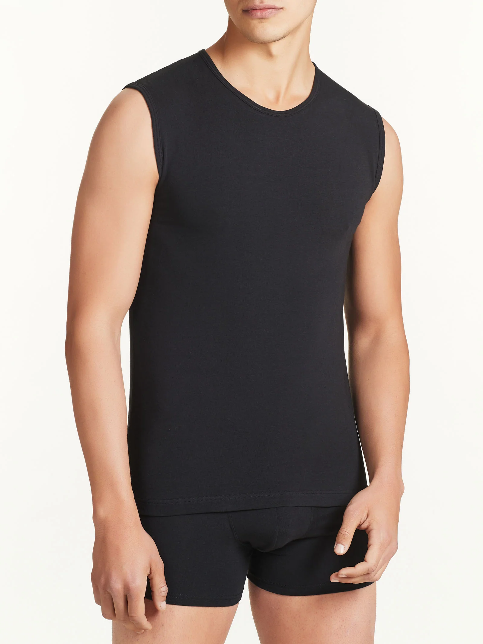 Dynamic - Canottiera in cotone elasticizzato - Nero Bipack - Image 2