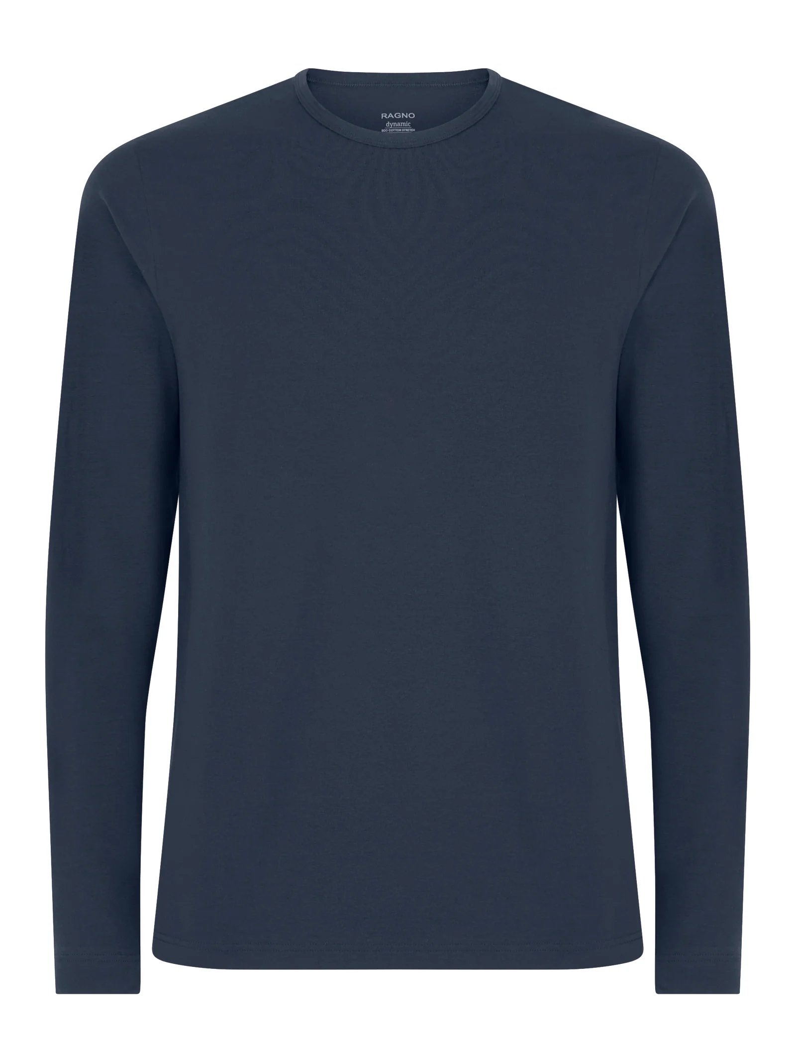 Dynamic - Maglietta girocollo a manica lunga in cotone elasticizzato - Bleu Bipack