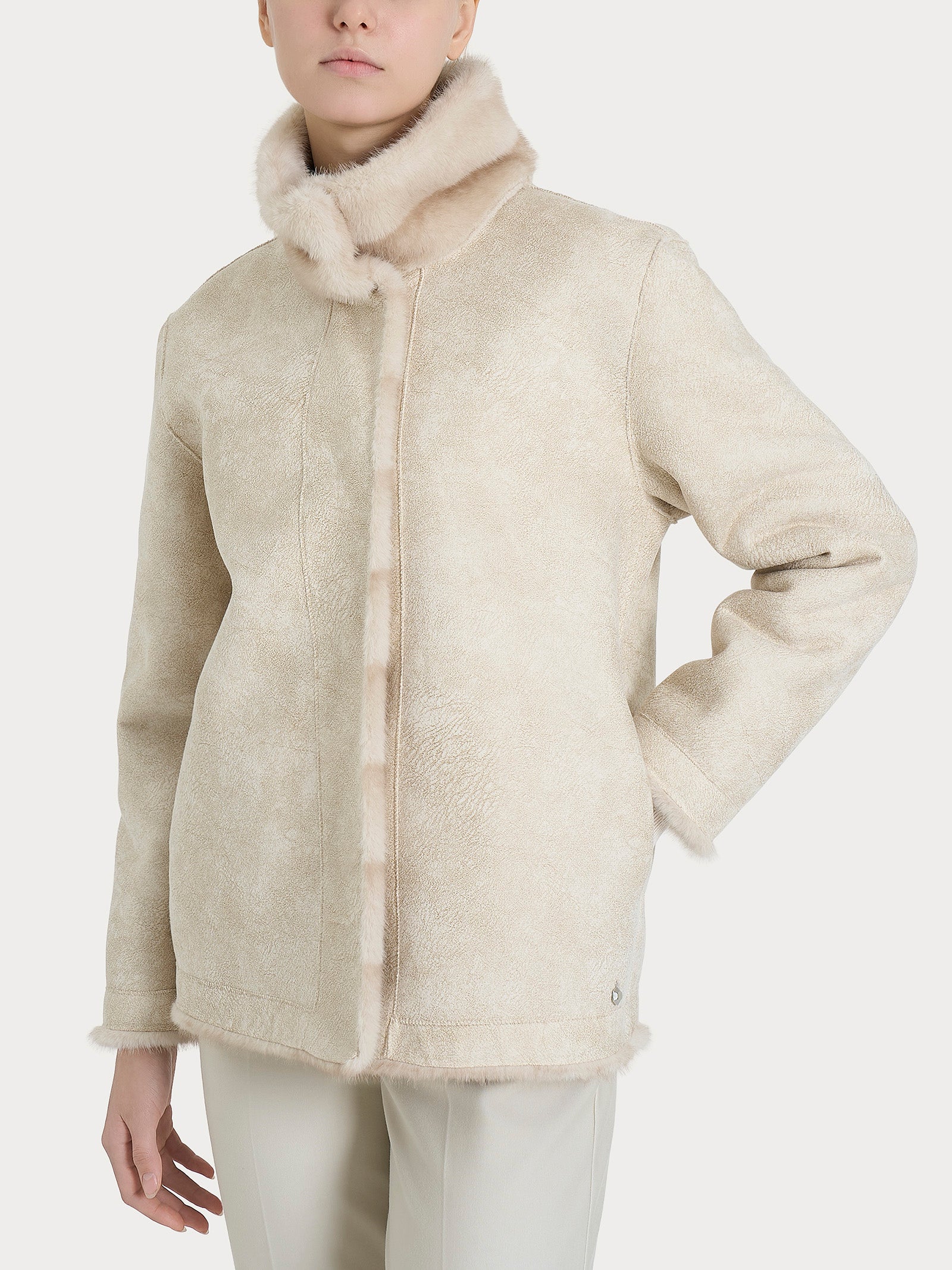 Giacca double-face in Vegan Fur - Fant.Champignon - Image 2