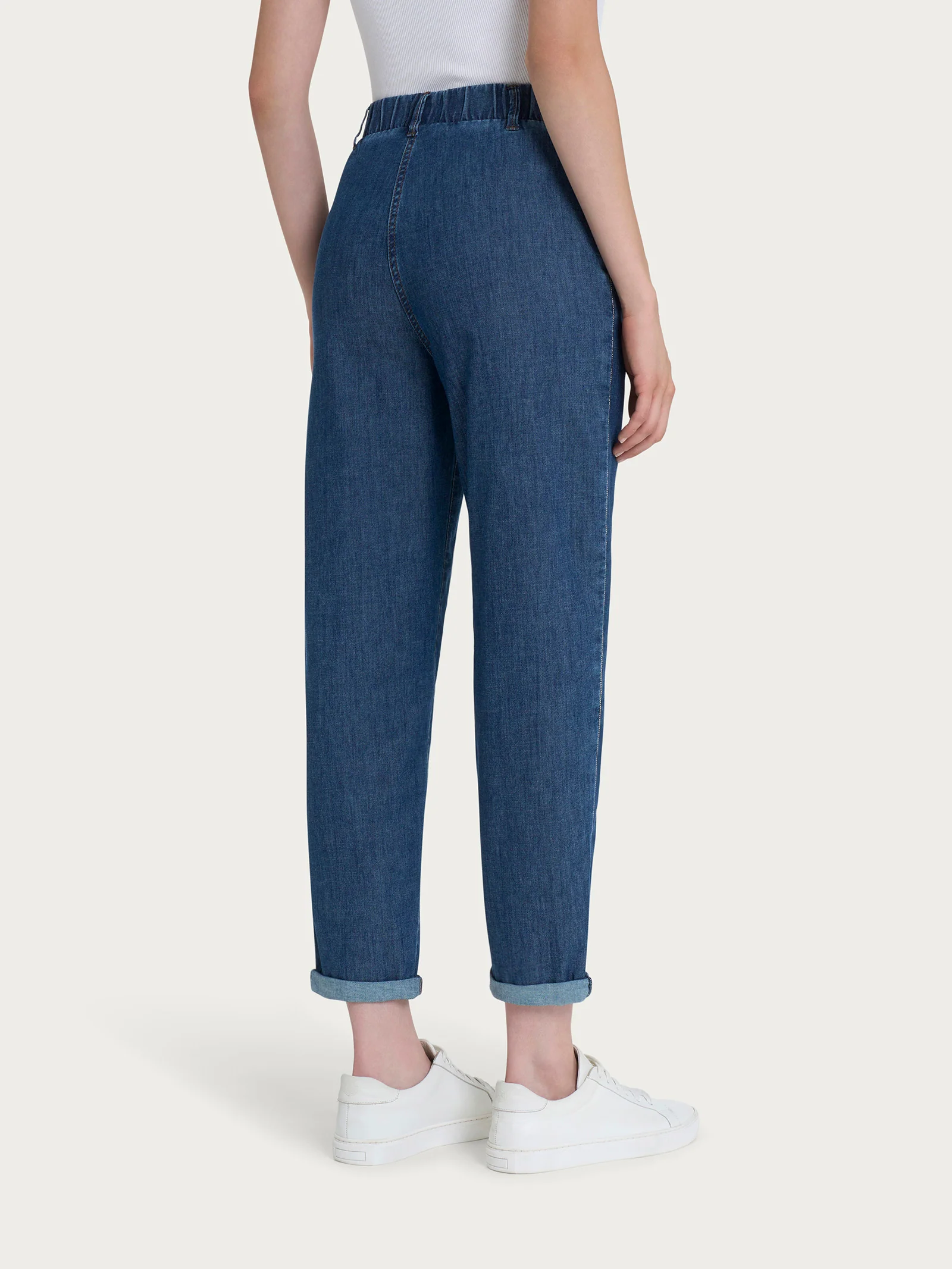 Jeans elegante a carota con tasche in Light denim - Jeans - Image 3