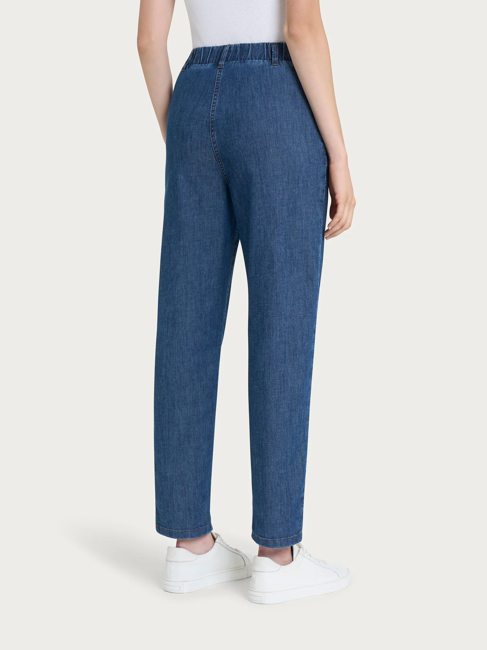 Jeans elegante a carota con tasche in Light denim - Jeans - Image 4