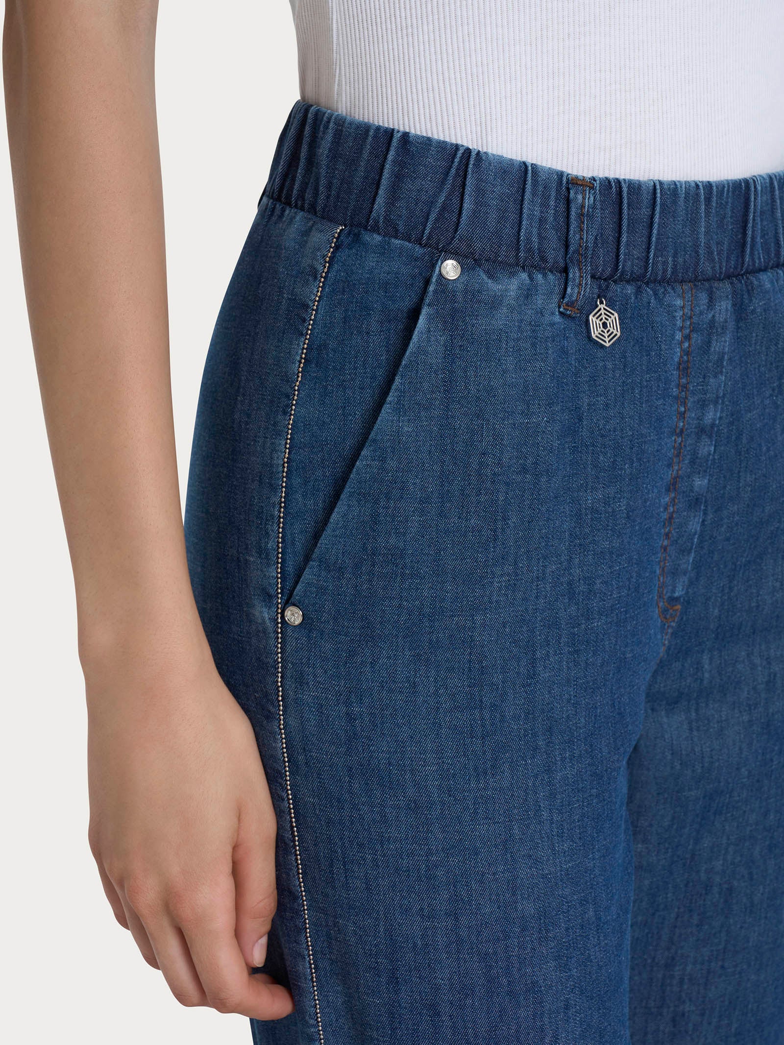 Jeans elegante a carota con tasche in Light denim - Jeans - Image 5