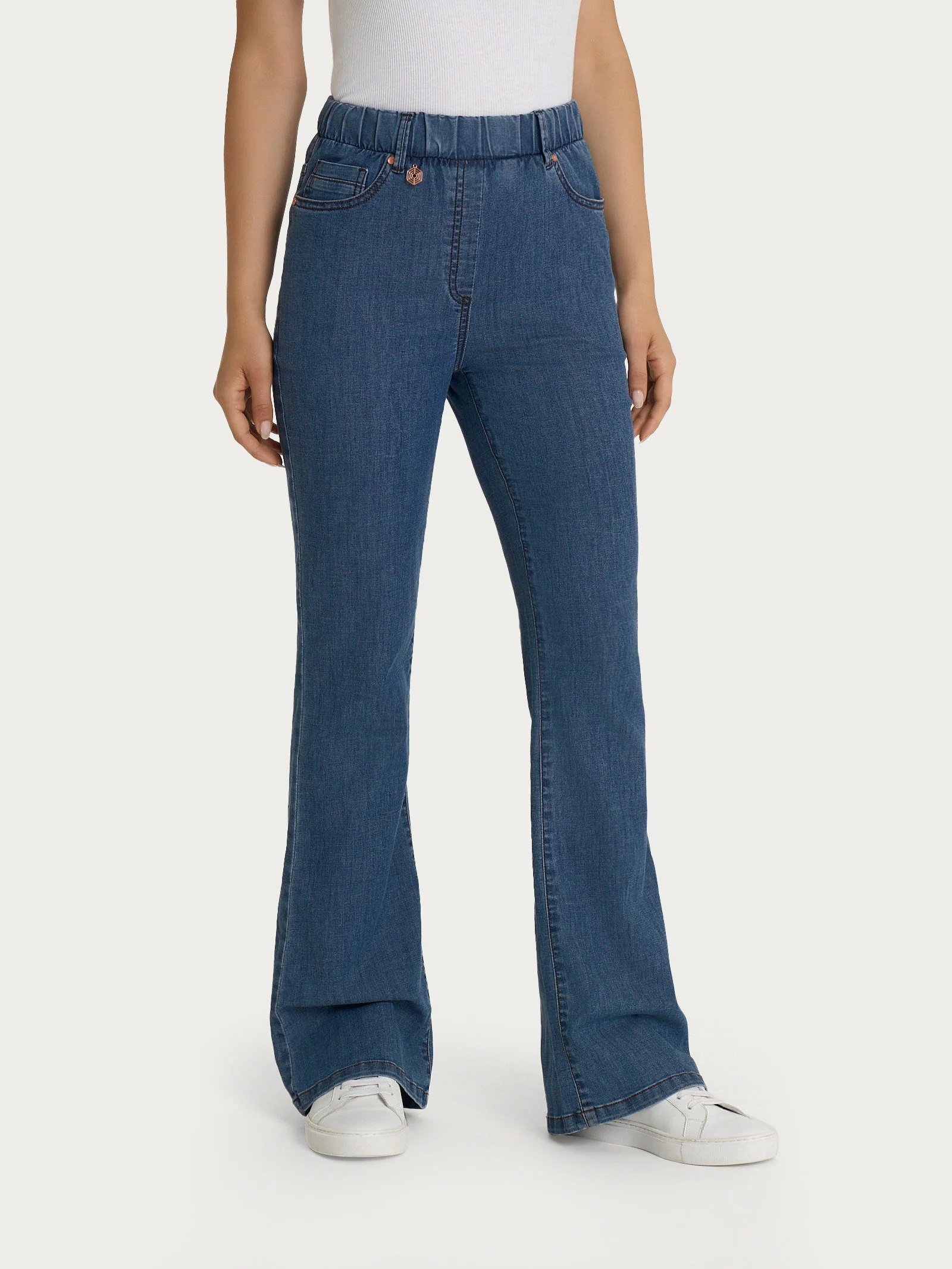 Jeans flare con tasche in Light Denim - Jeans