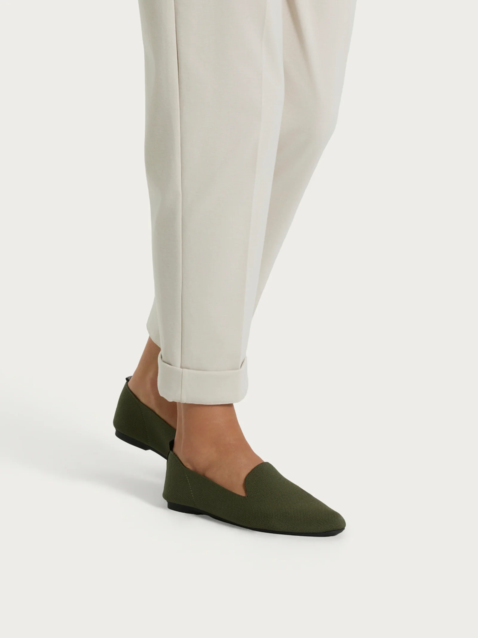 Loafer slip on in maglia - Dark Olive - Image 2