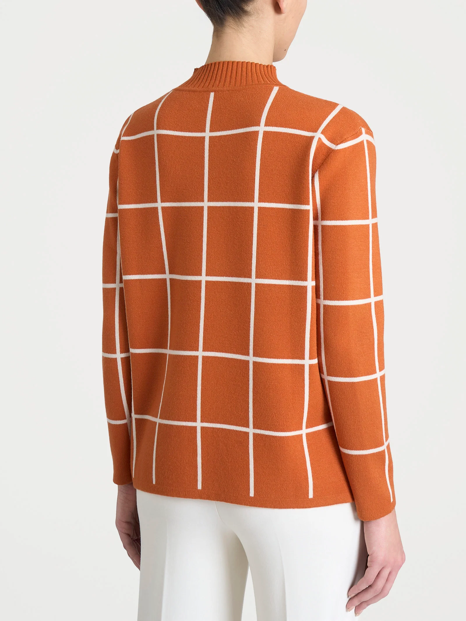 Lupetto con fantasia check in Super Soft - Fant. Rust - Image 2