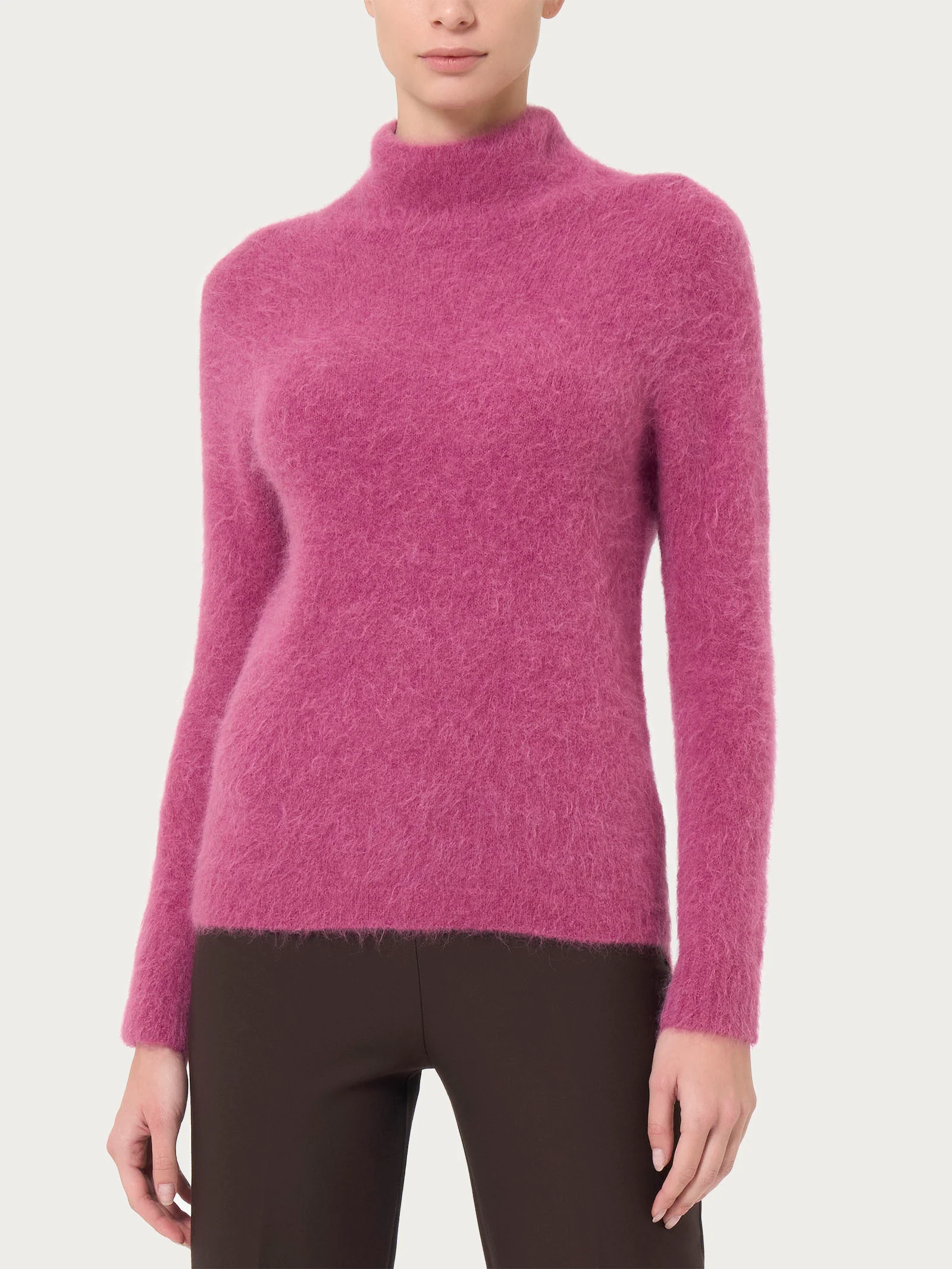 Lupetto in misto lana e alpaca - Red Violet