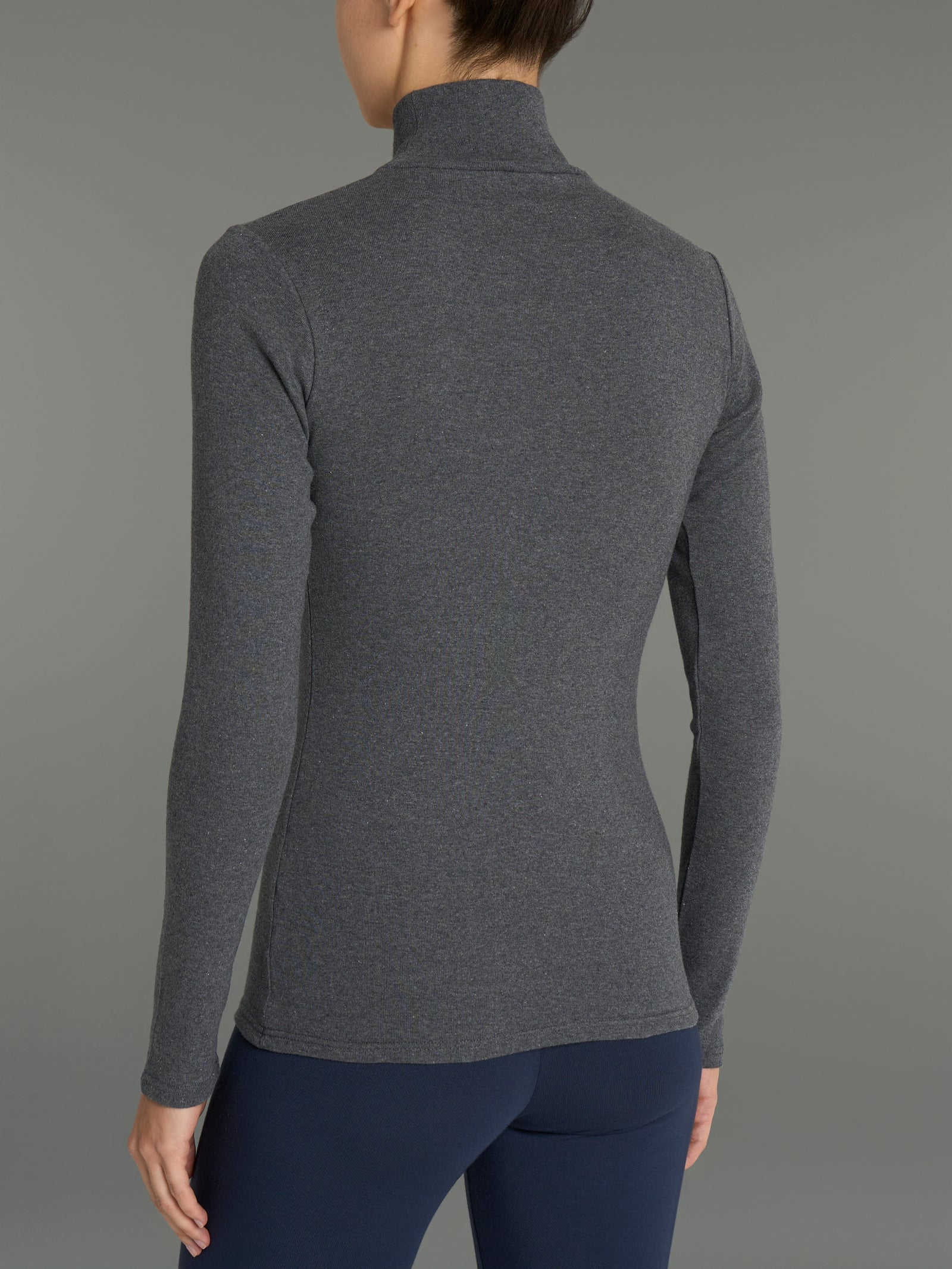 Lupetto in Thermo Cotton - Piombo Mel. - Image 2