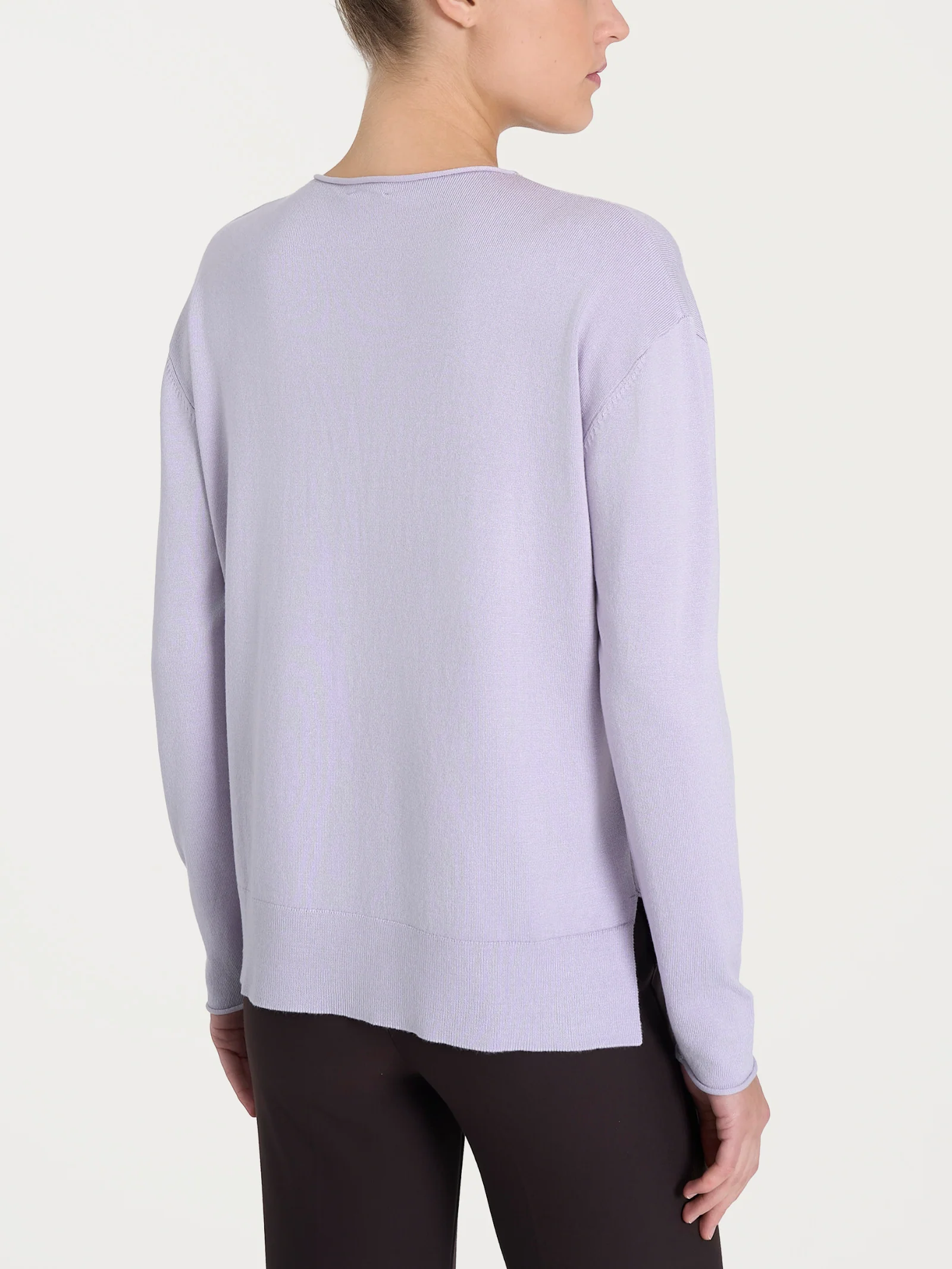 Maglia asimmetrica con girocollo Four Seasons - Thistle - Image 2