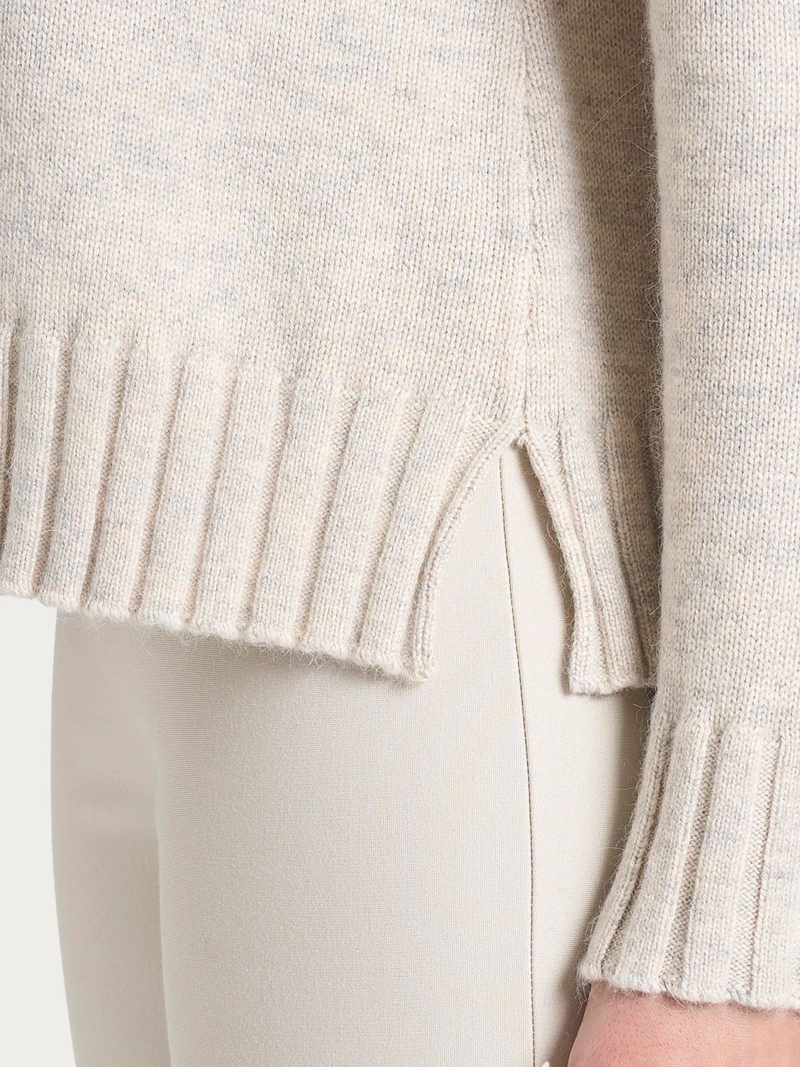 Maglia con collo a ciambella in Natural Soft - Cameo Rose - Image 3