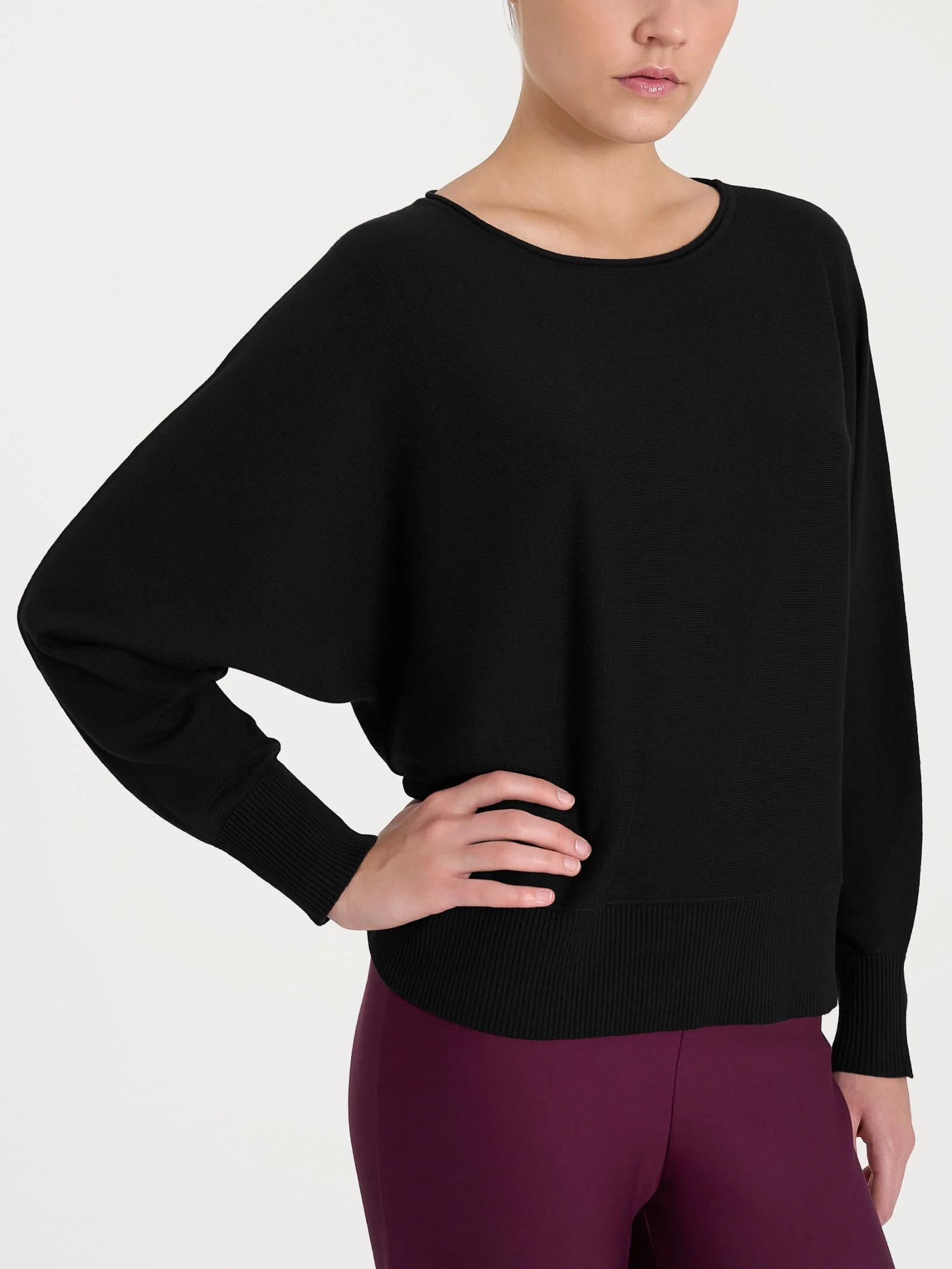 Maglia con manica pipistrello Four Seasons - Nero