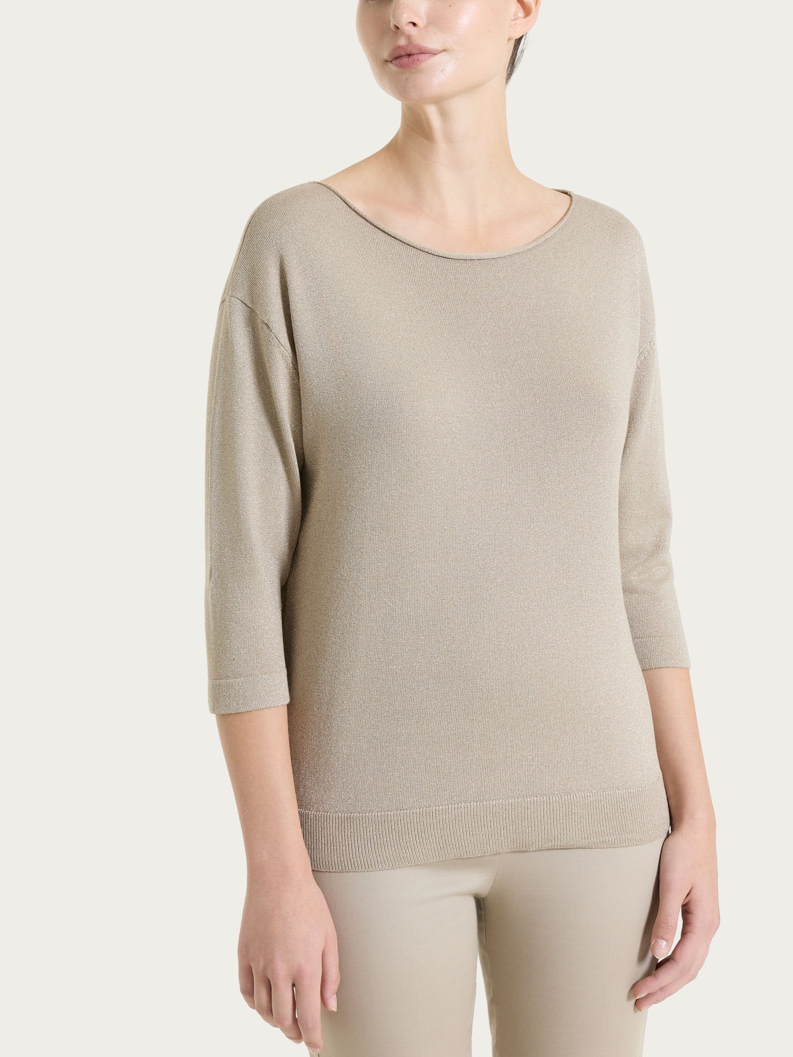 Maglia con scollo a barchetta in Lurex Summertime - Crockery