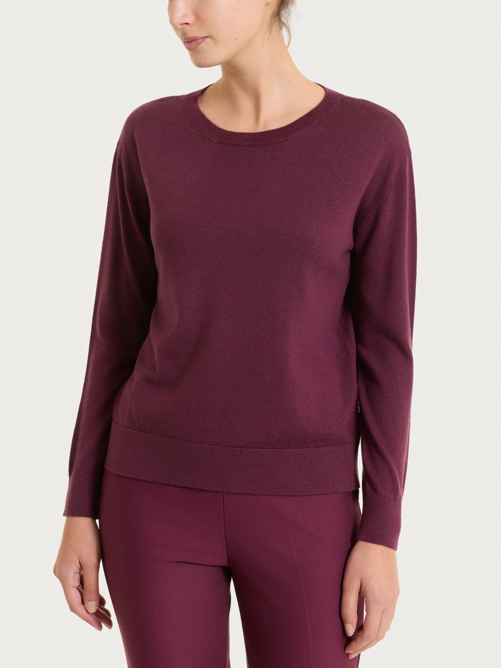 Maglia con scollo a barchetta in Merino Soft - Fig