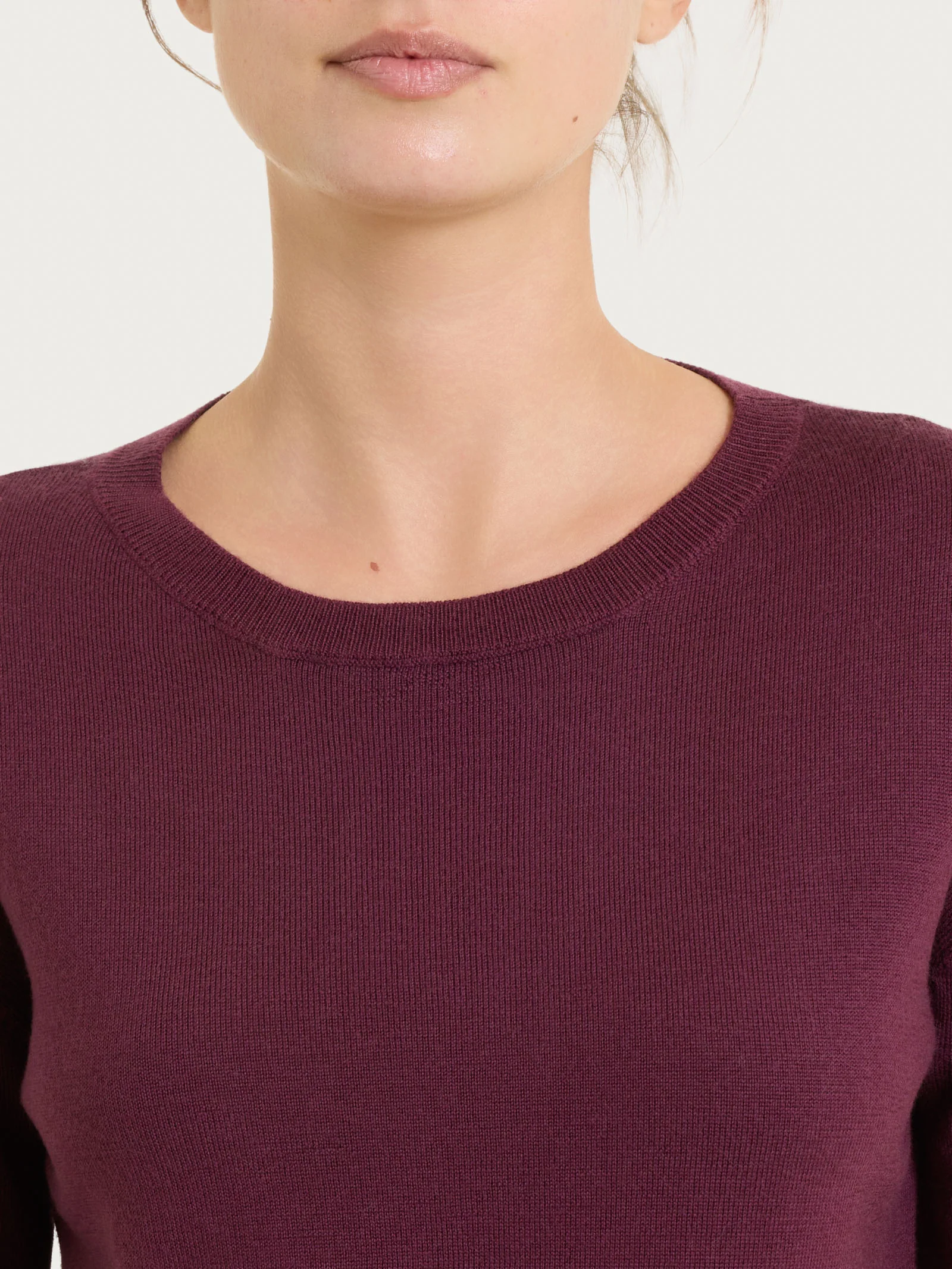 Maglia con scollo a barchetta in Merino Soft - Fig - Image 3