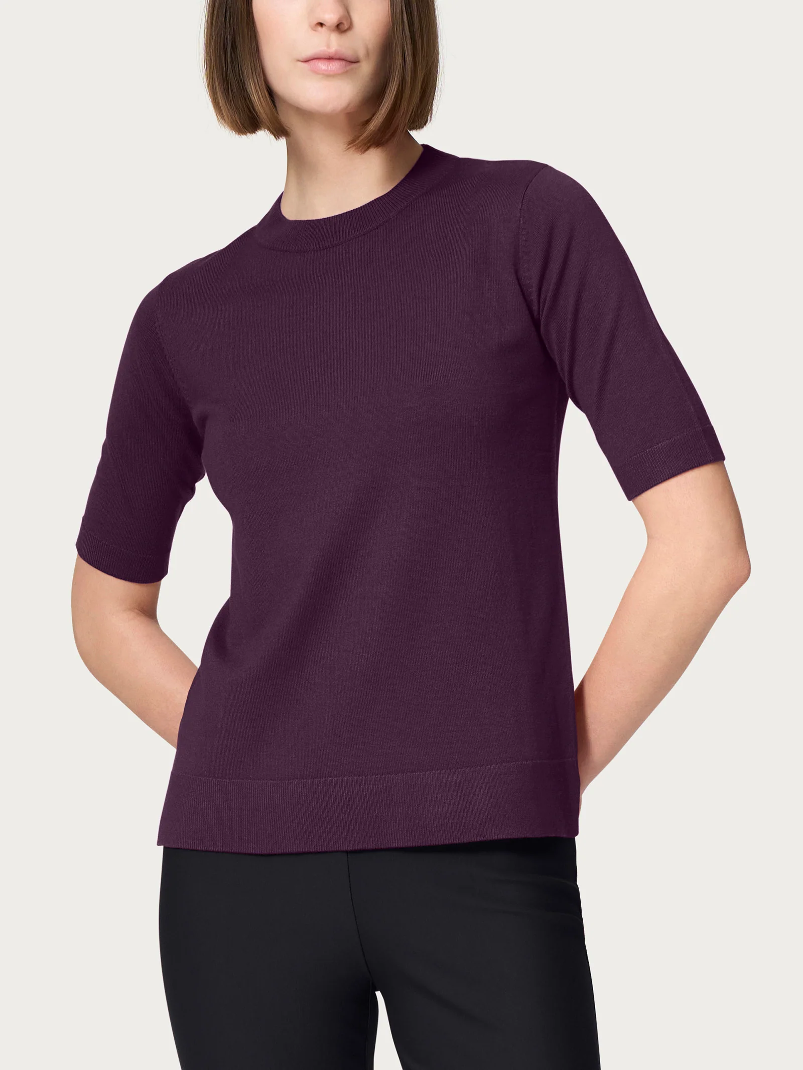 Maglia girocollo a manica corta Four Seasons - Plum Perfect
