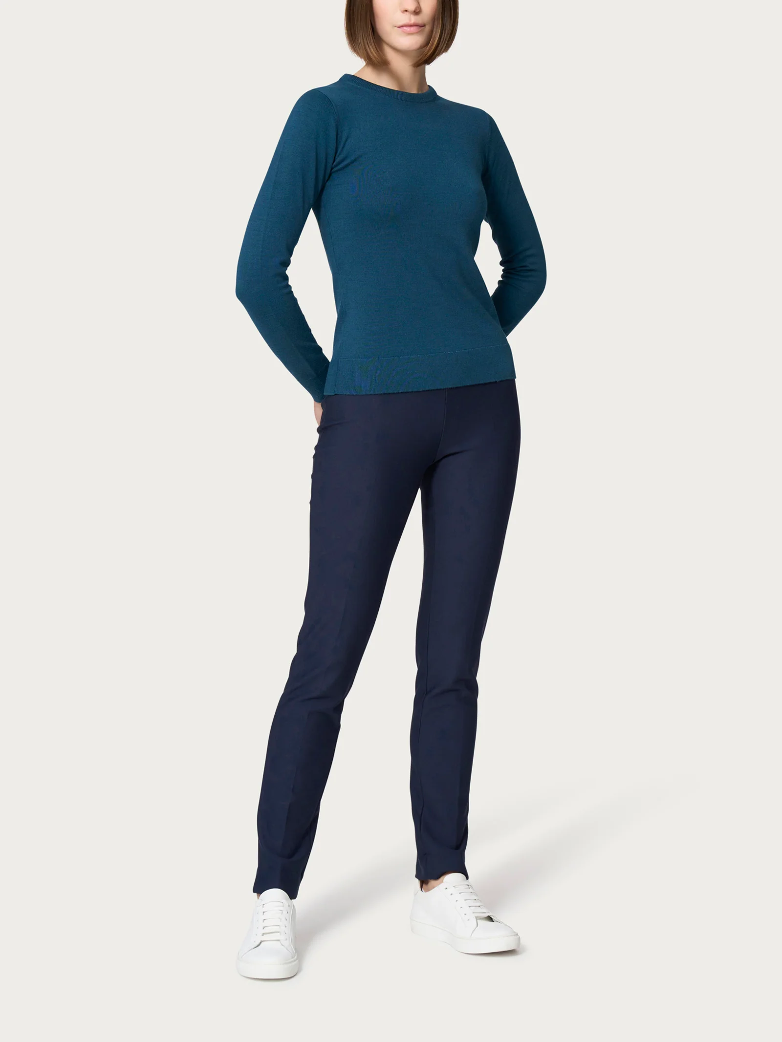 Maglia girocollo a manica lunga Four Seasons - Red Violet - Image 3